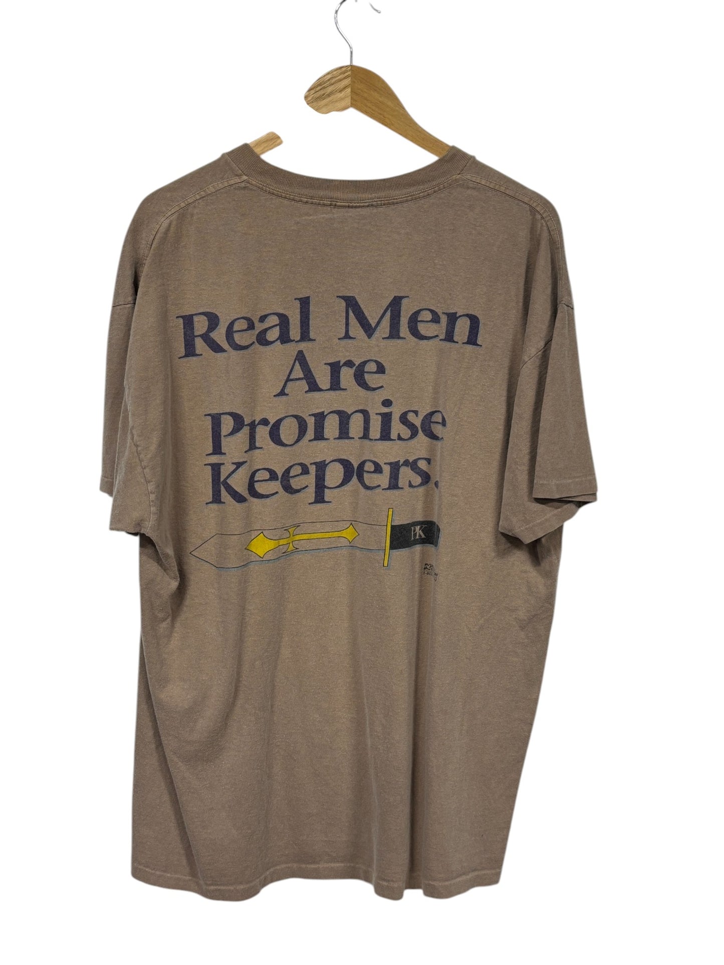 Vintage 90's Promise Keepers Real Men Calvin Klein Parody Tee Size XL