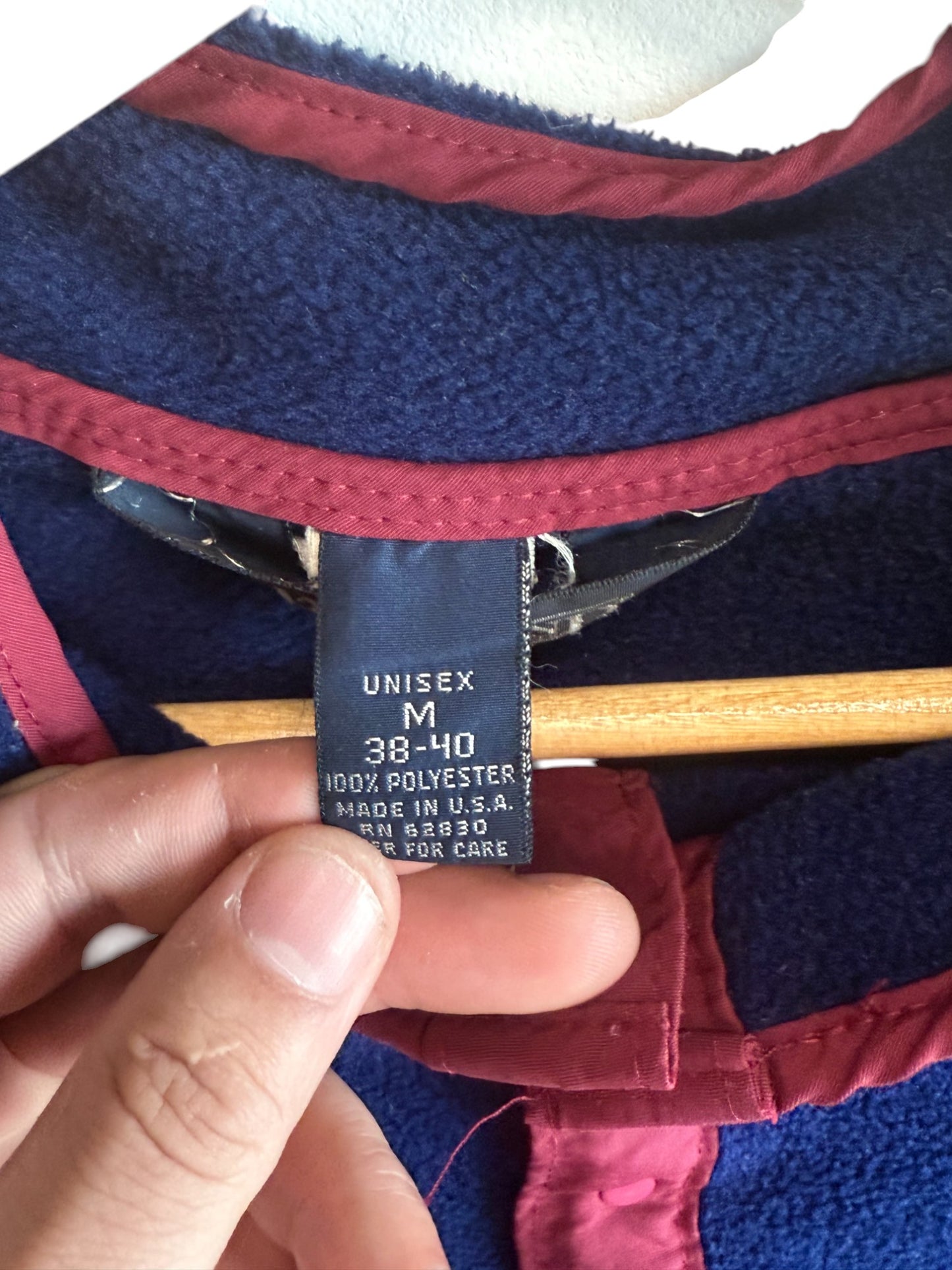 Vintage Land's End Navy Blue Fleece Sweater Size Medium