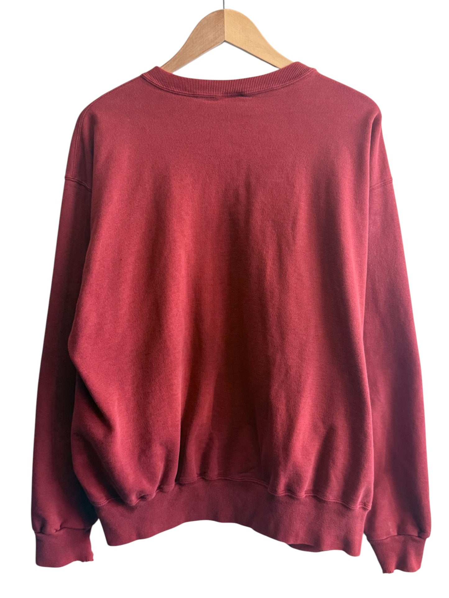 Vintage 90's Champion Red Script Spellout Sweater Size XXL