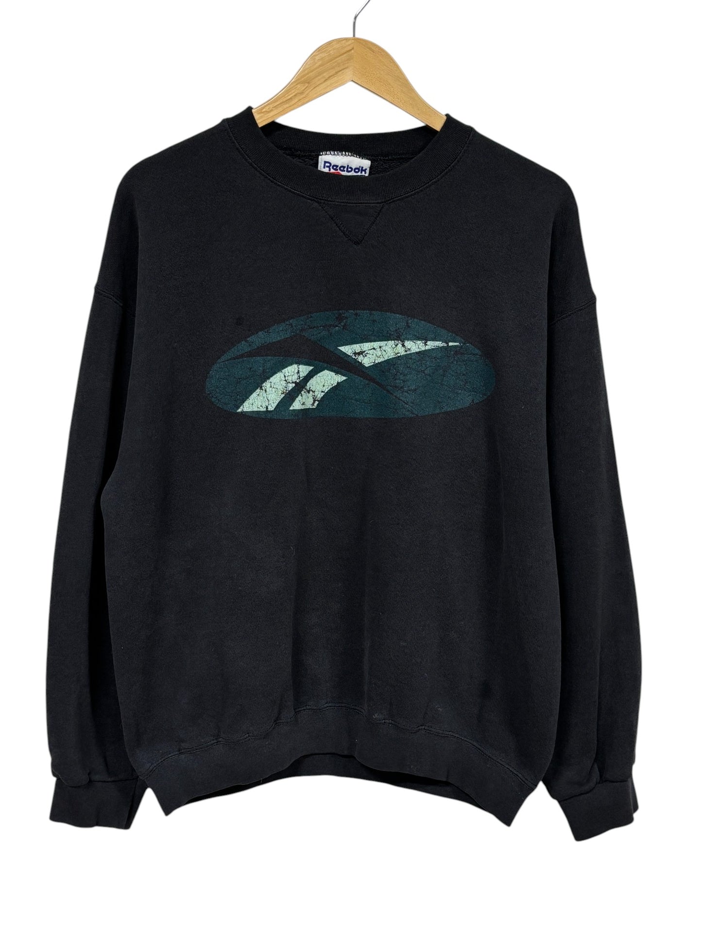 Vintage 90's Reebok Classic Logo Big Print Sweater Size Large