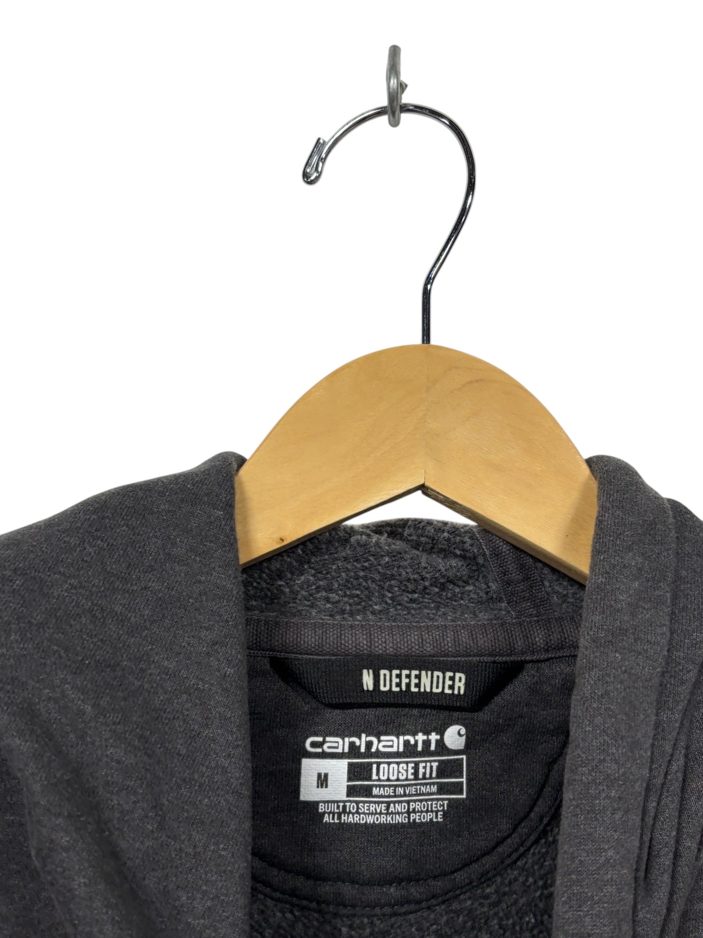 Carhartt Classic Loose Fit Grey Pullover Hoodie Size Medium