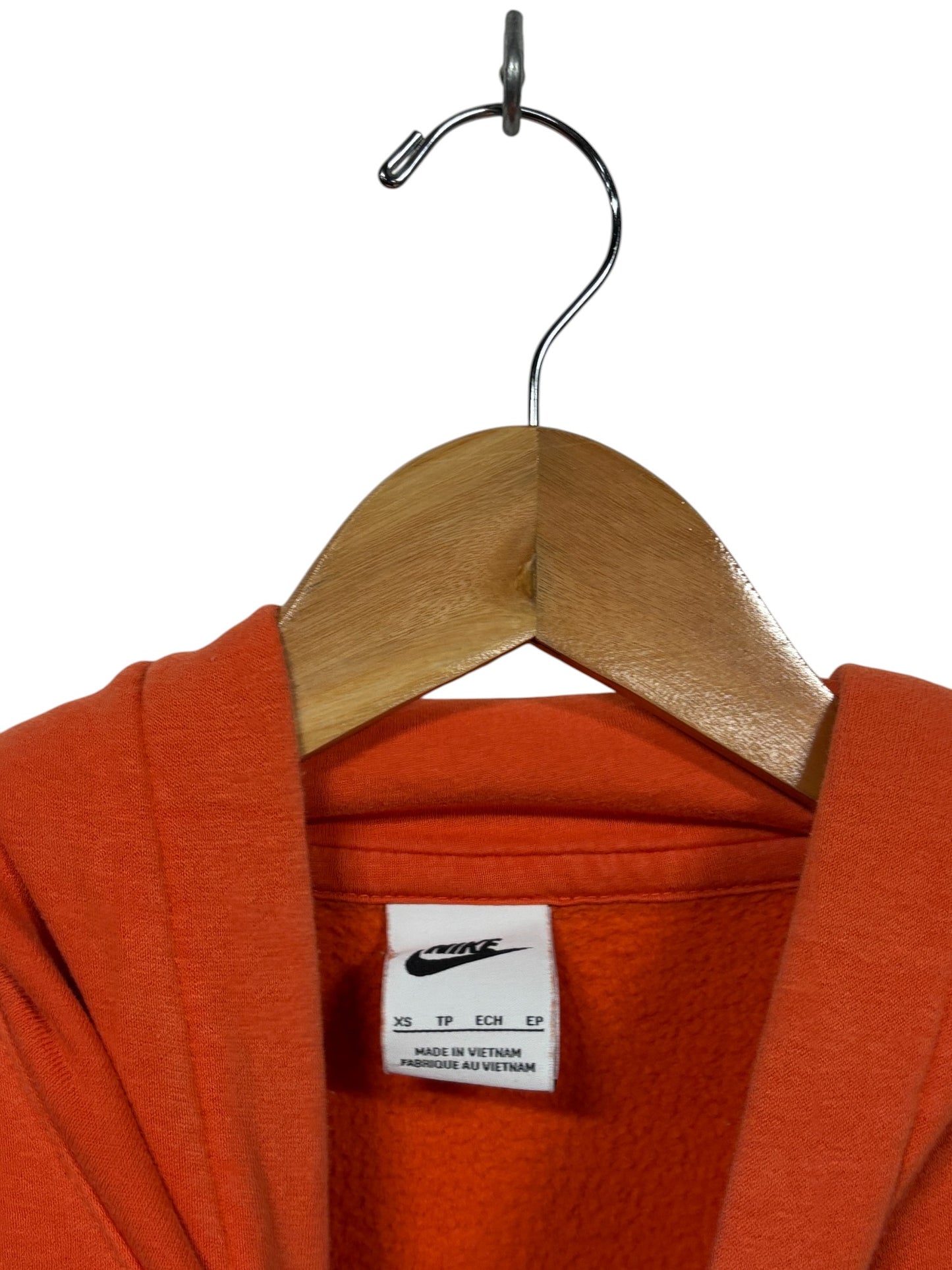 Nike Swoosh Just Do It Trademark Orange Hoodie Size XS