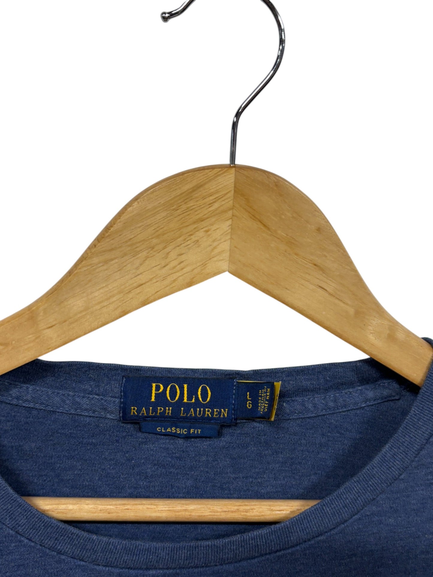 Polo Ralph Lauren Blue Classic Logo Pony Tee Size Large