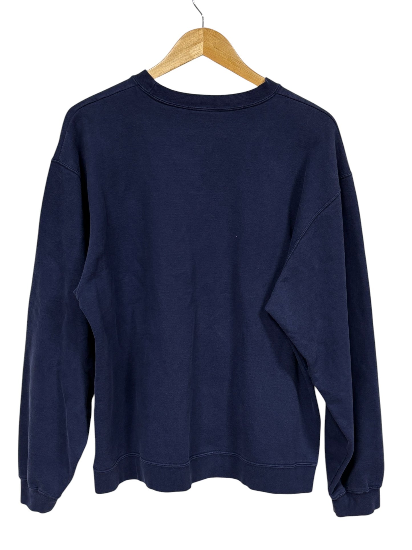 Vintage Y2K Adidas Classic Logo Navy Blue Sweater Size Medium