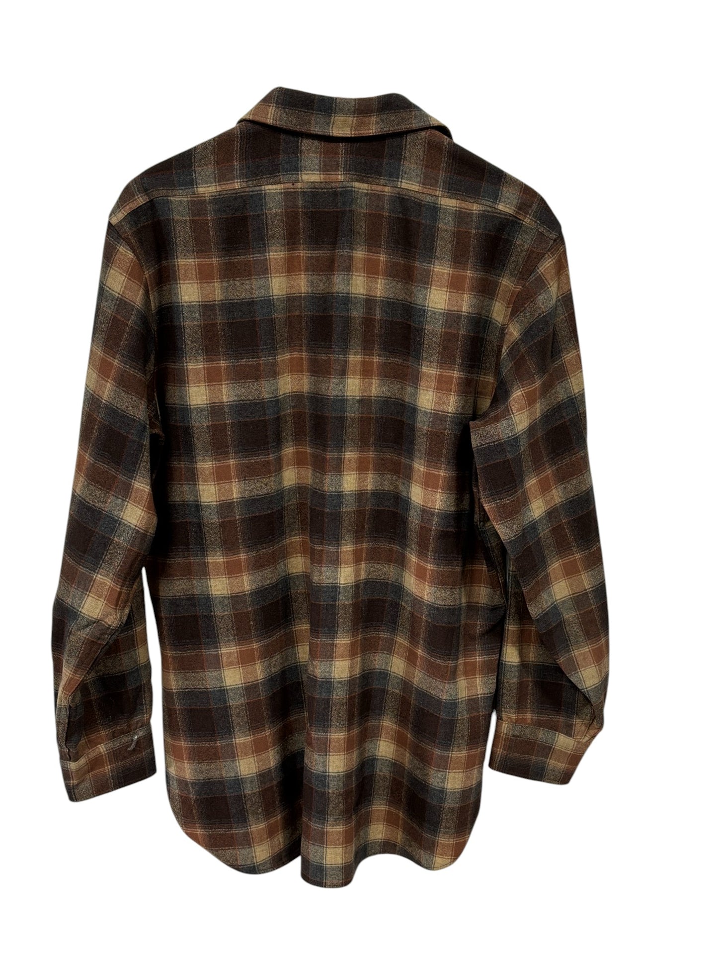 Vintage Pendleton Wool Plaid Button Up Board Shirt Size Large