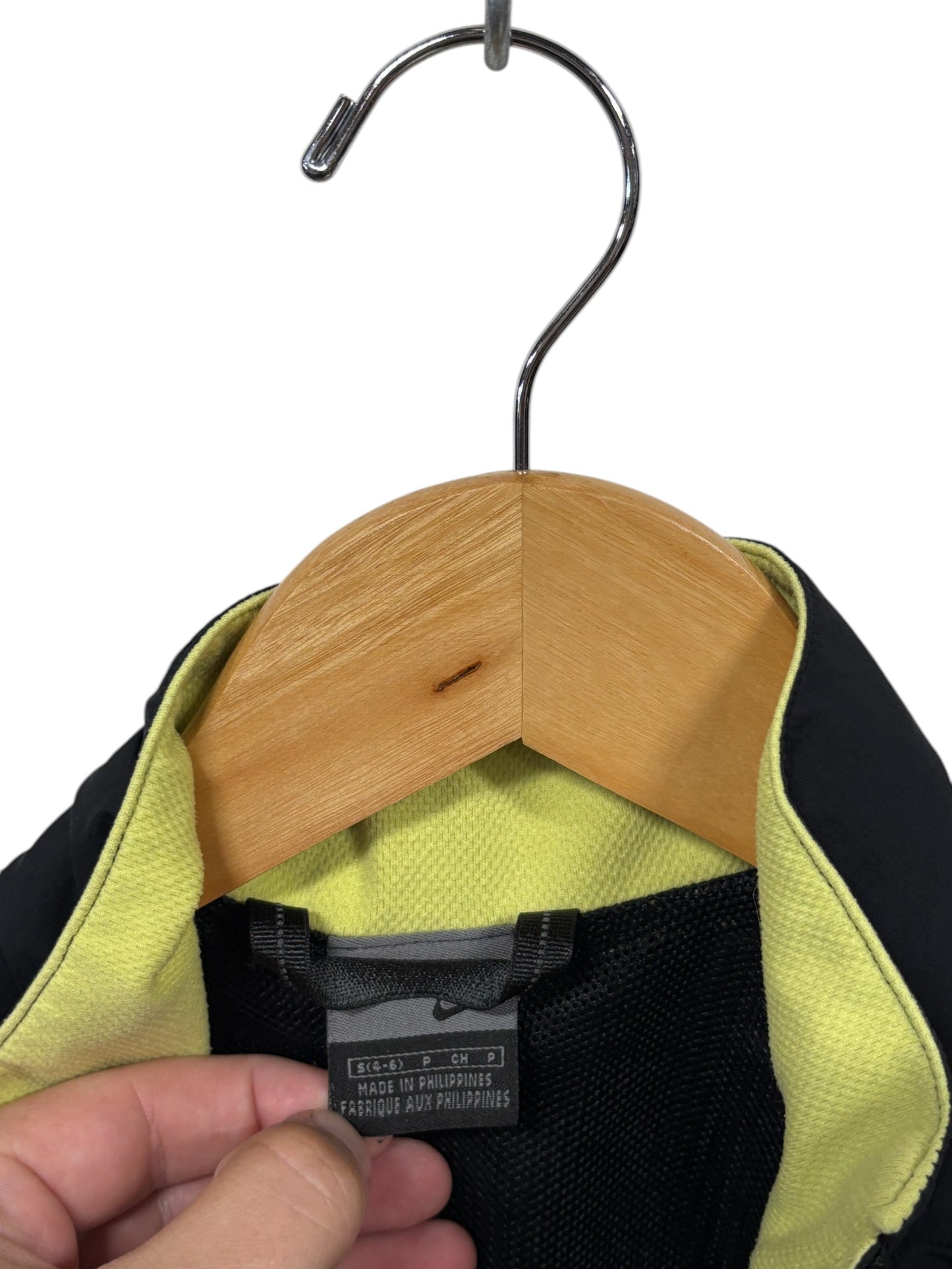 Vintage Y2K Nike Women's Black Yellow Zip Up Jacket Size Small