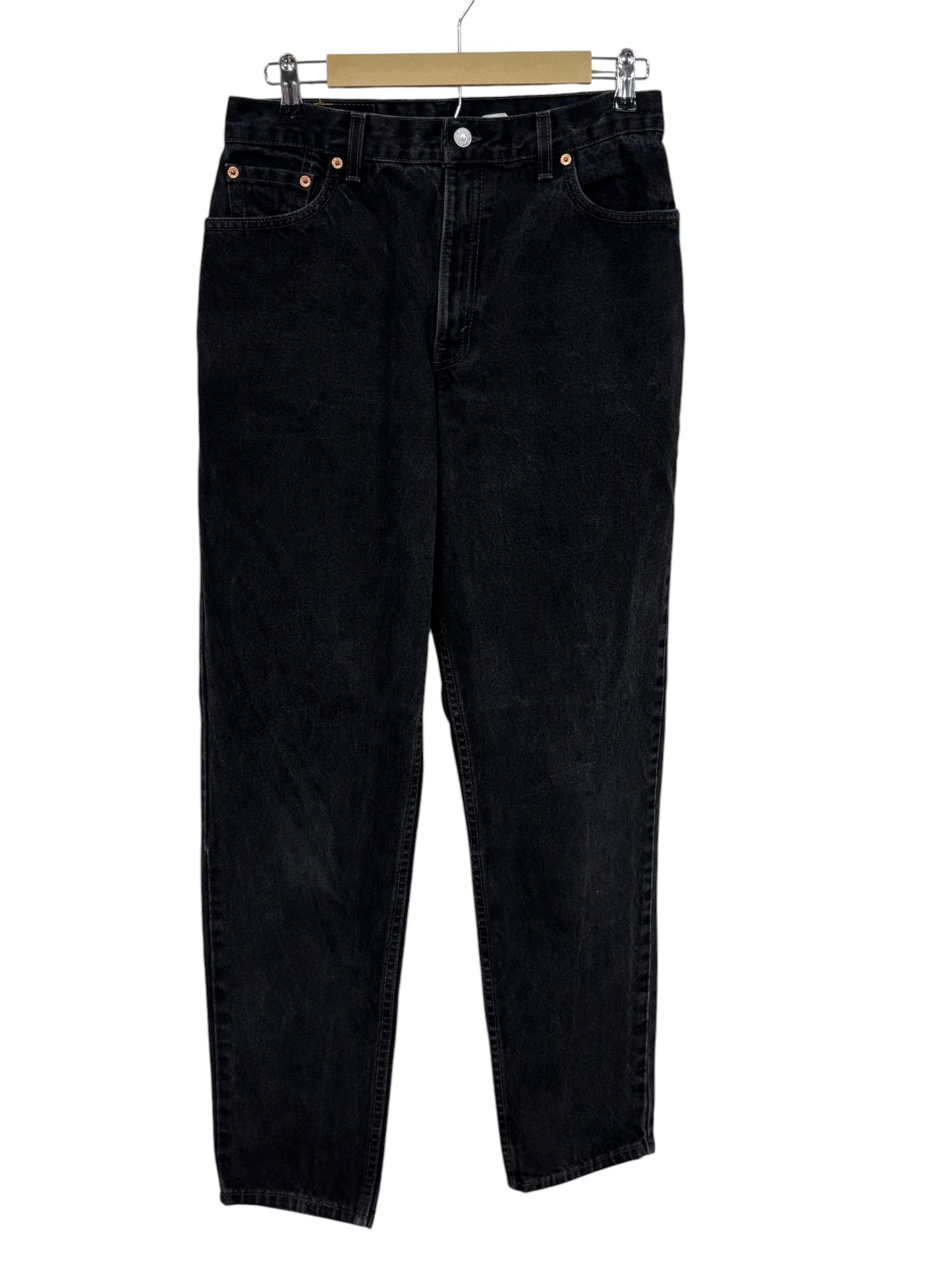 Vintage 90's Levi's Women's 550 Relaxed Fit Black Denim Jeans Size 31x31