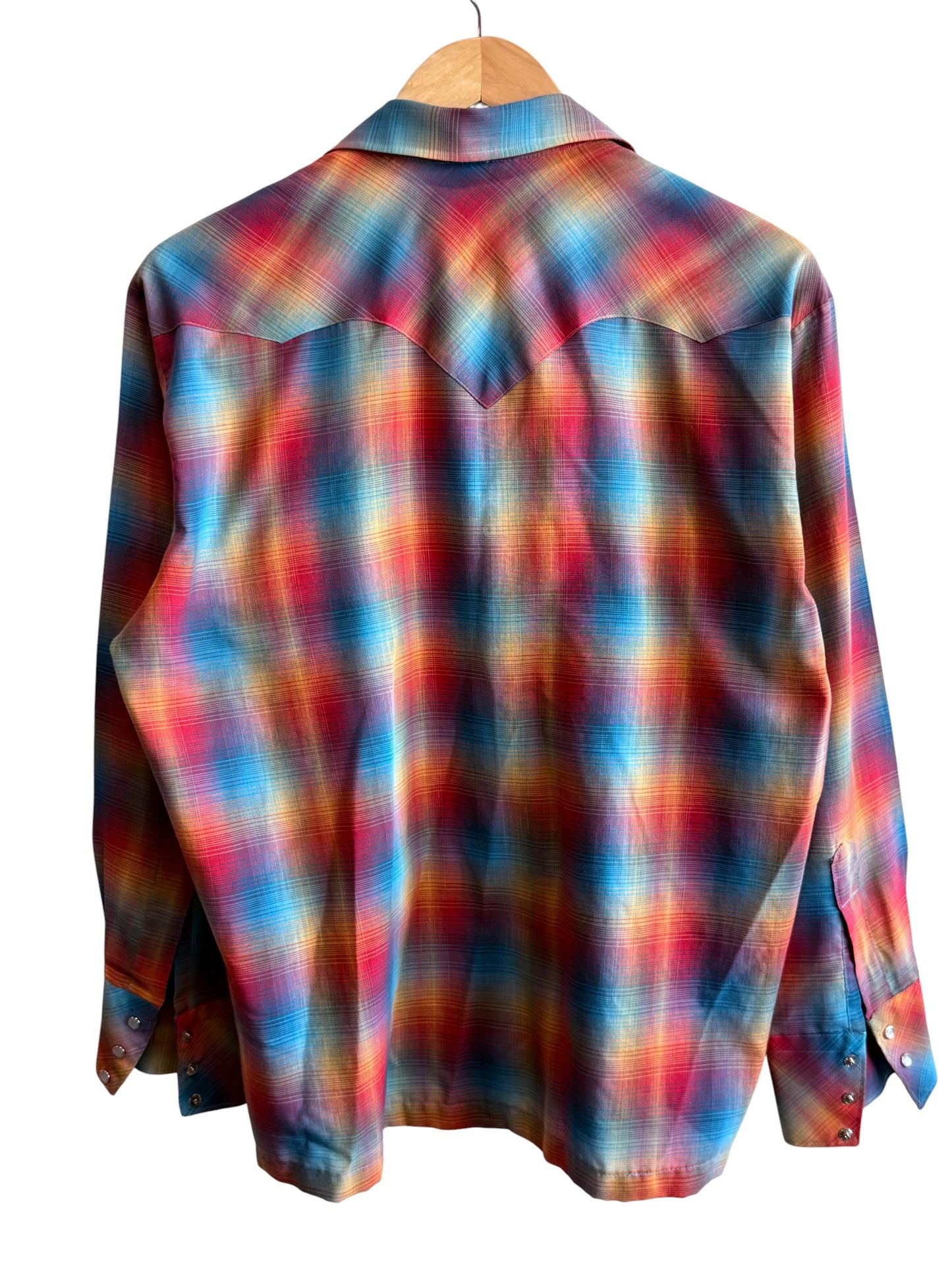Vintage 80's Pearl Snap Button Up Western Shirt Size XL