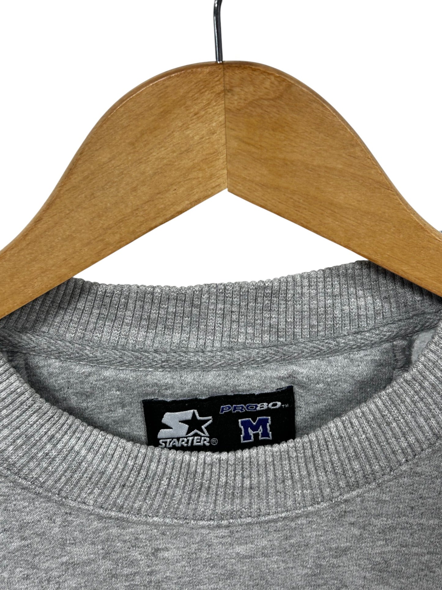 Vintage Starter Grey Blank Classic Logo Crewneck Sweater Size Medium
