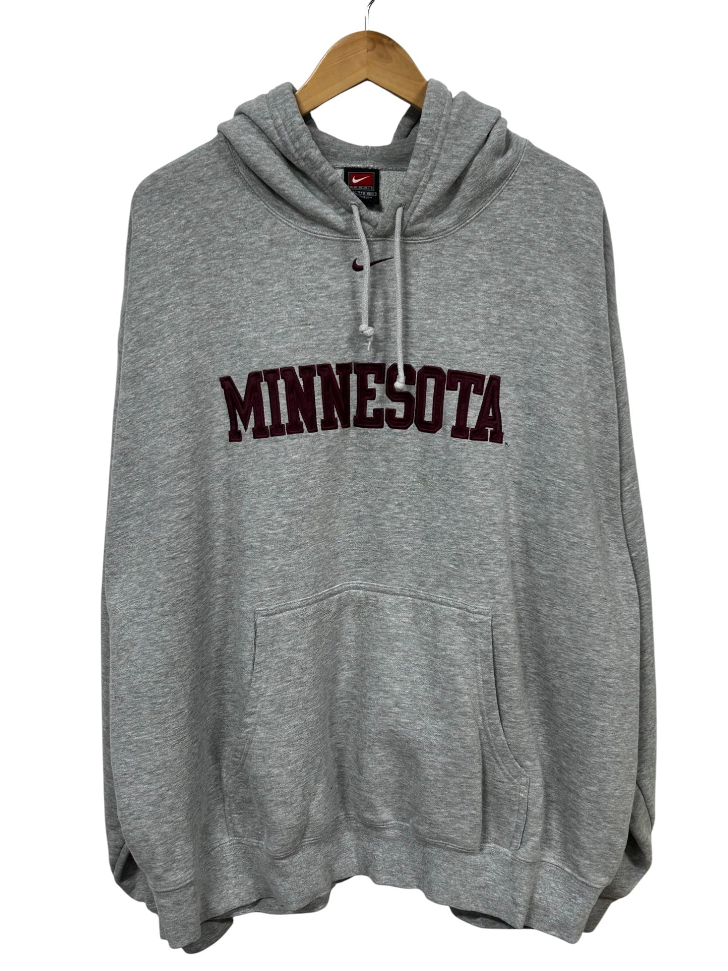 Vintage 90's Nike Minnesota Center Swoosh Collegiate Hoodie Size XXL