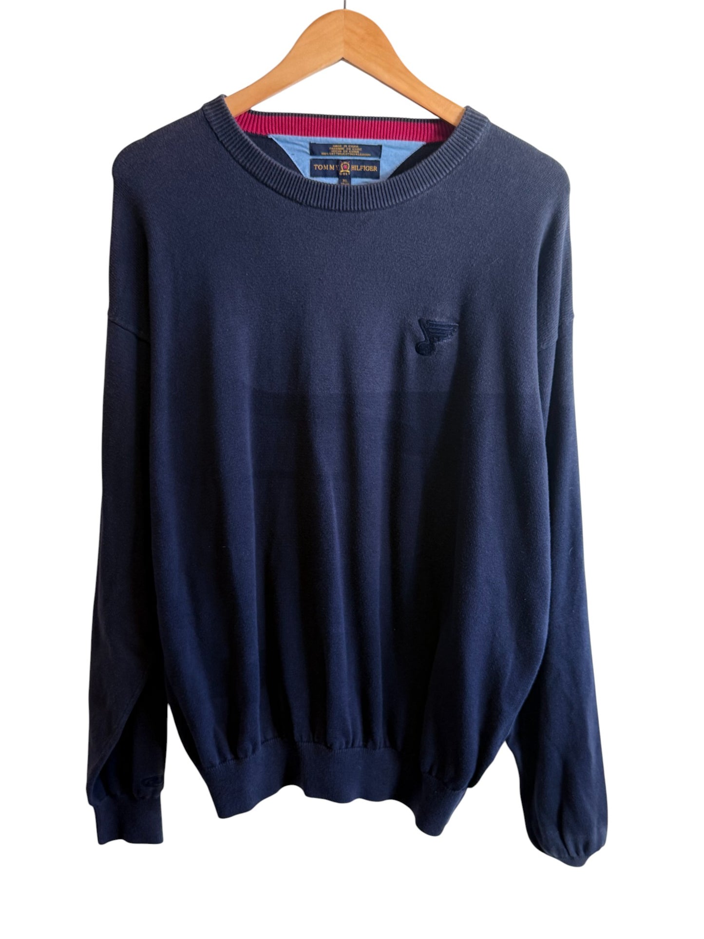 Vintage Y2K Tommy Hilfiger Navy Blue Sweater Size XL