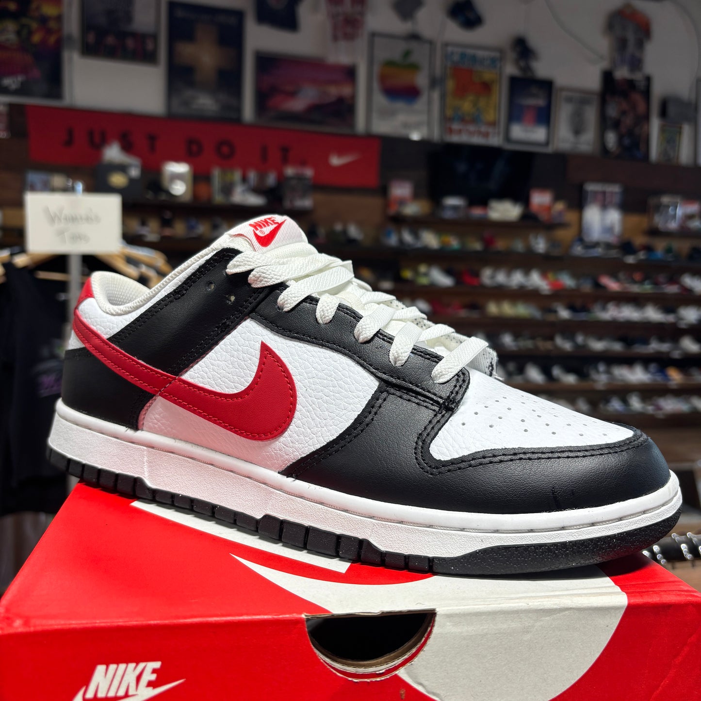 Nike Dunk Low 'Red Swoosh Panda' Size 10.5