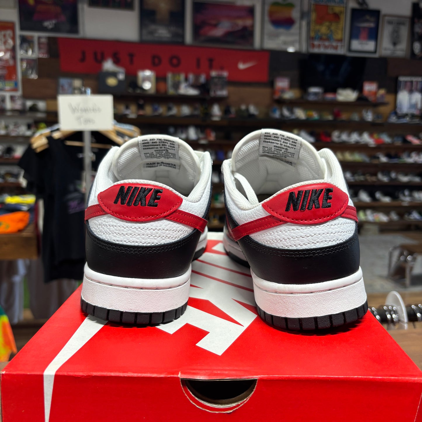 Nike Dunk Low 'Red Swoosh Panda' Size 10.5
