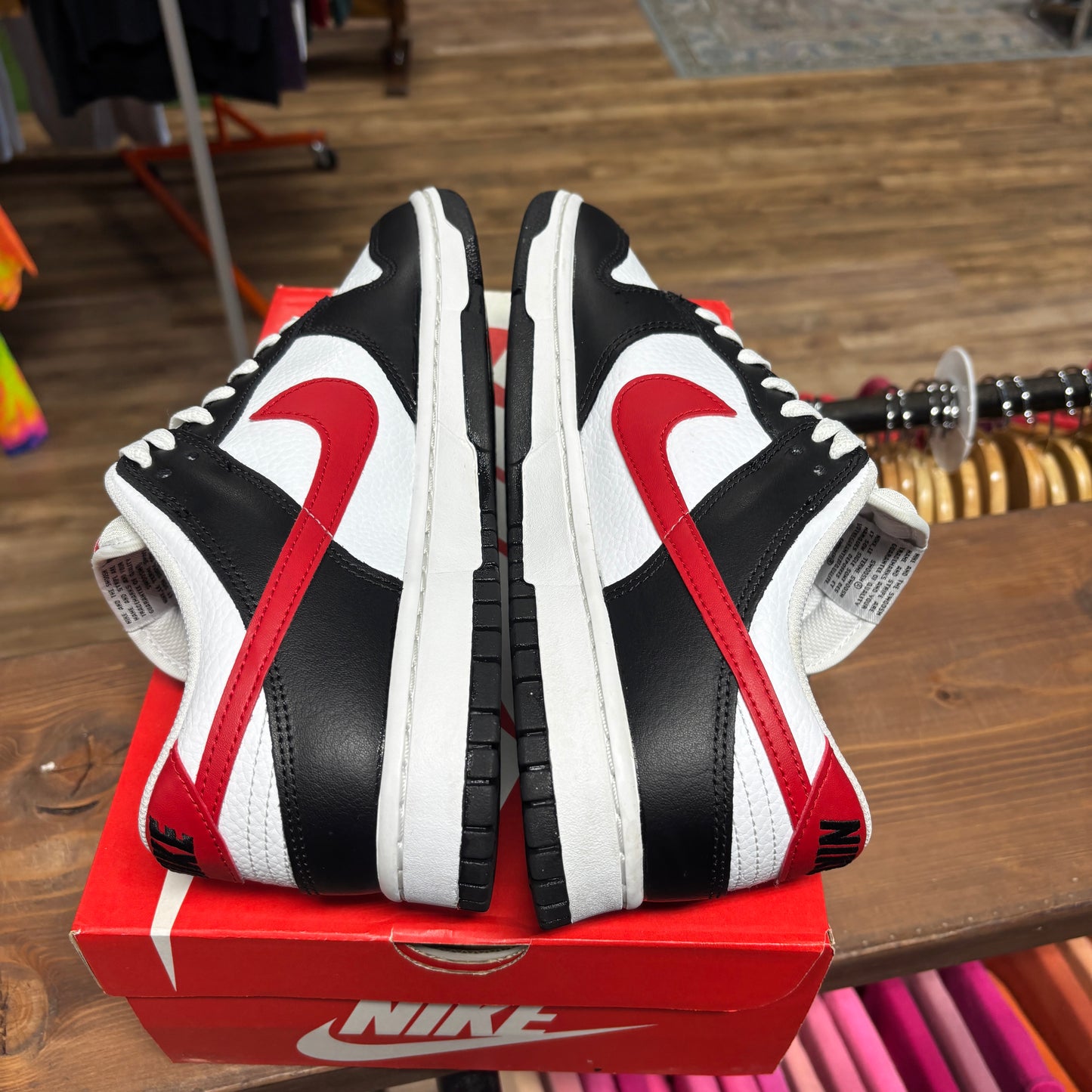 Nike Dunk Low 'Red Swoosh Panda' Size 10.5