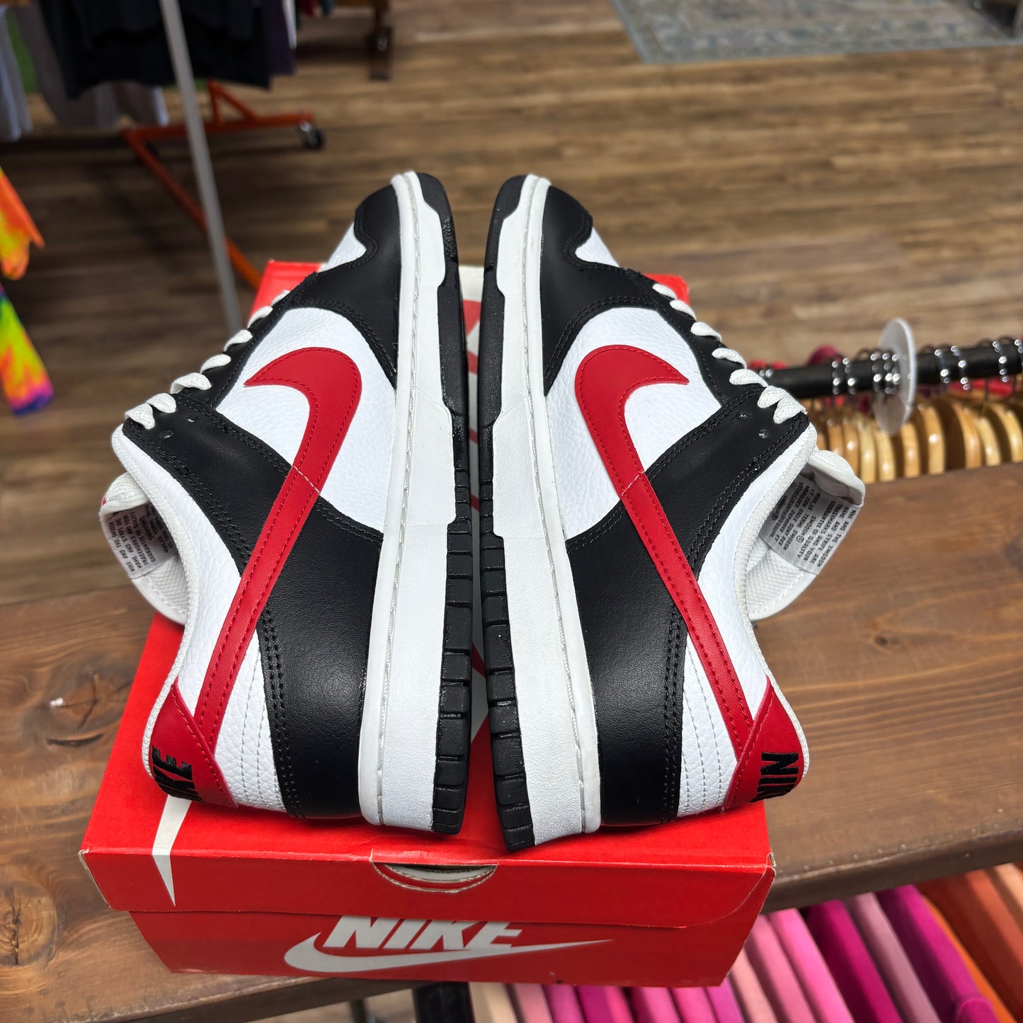 Nike Dunk Low 'Red Swoosh Panda' Size 10.5