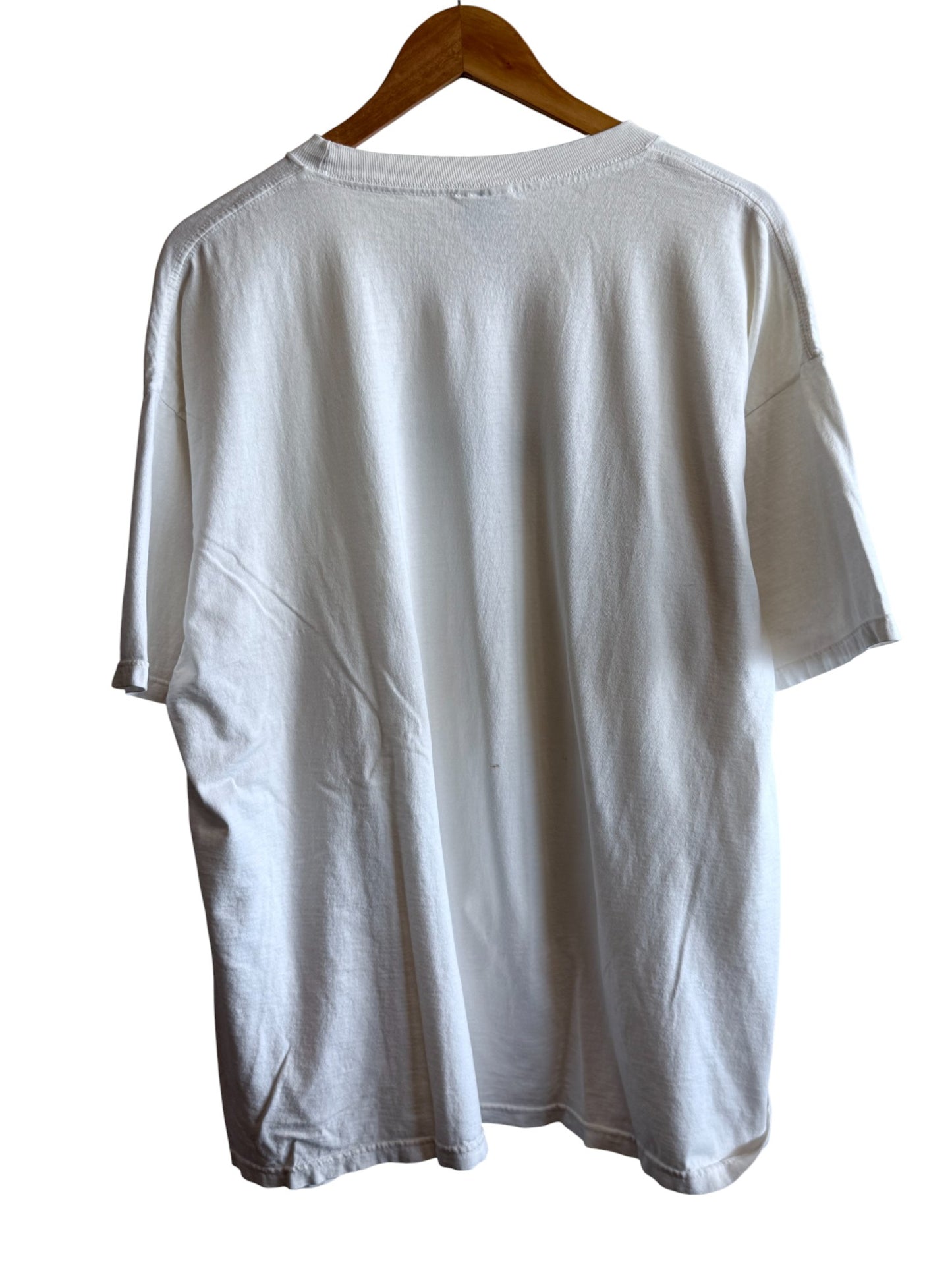 Vintage 90's Nike White Big Swoosh Graphic Tee Size XL