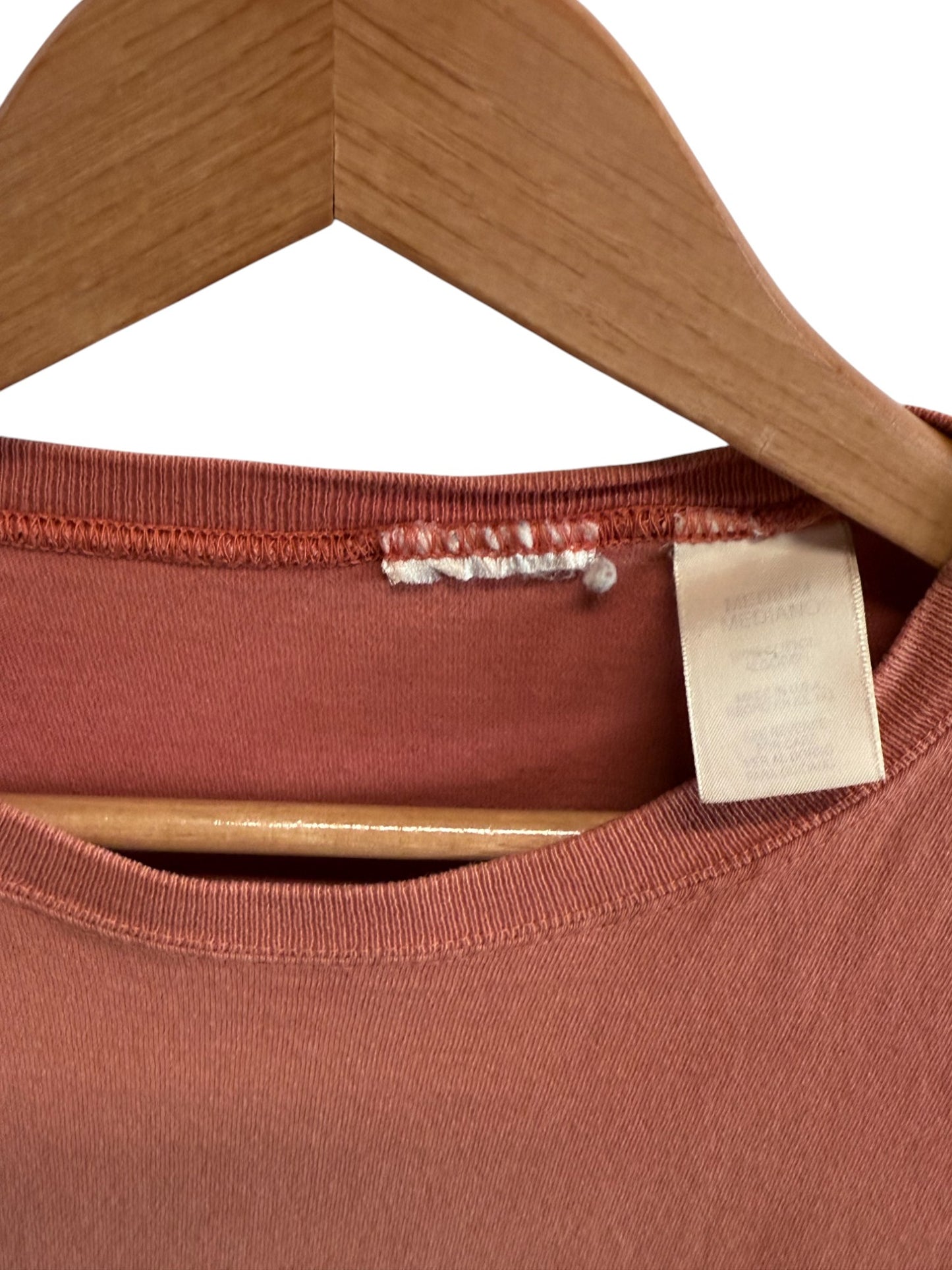 Vintage 90's Clay Red Blank Tee Size Medium