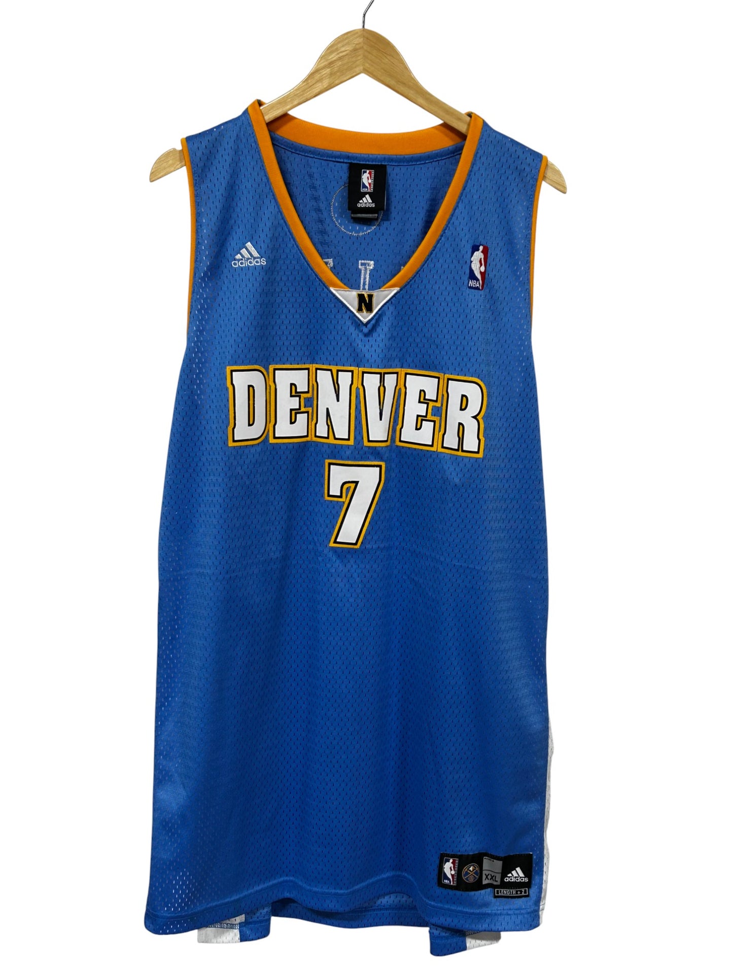 Vintage Adidas Denver Nuggets Chauncey Billups #7 Jersey Size XXL