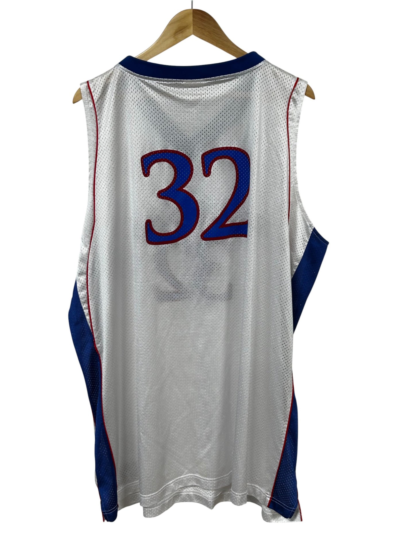 Vintage Adidas Kansas City Jayhawks #32 White College Jersey Size XXL