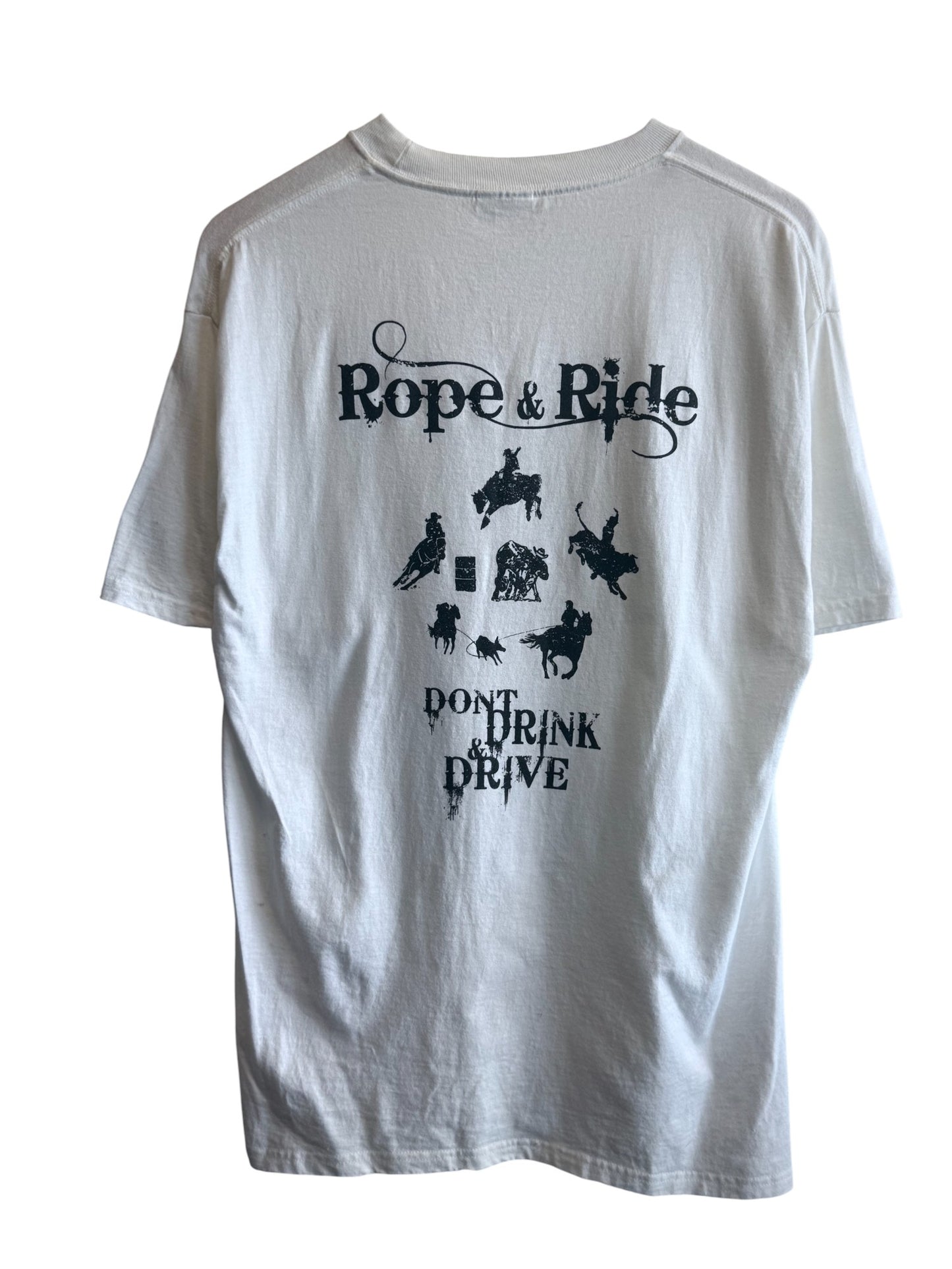 Vintage Y2K Montana High School Rodeo Association Graphic Tee Size Large