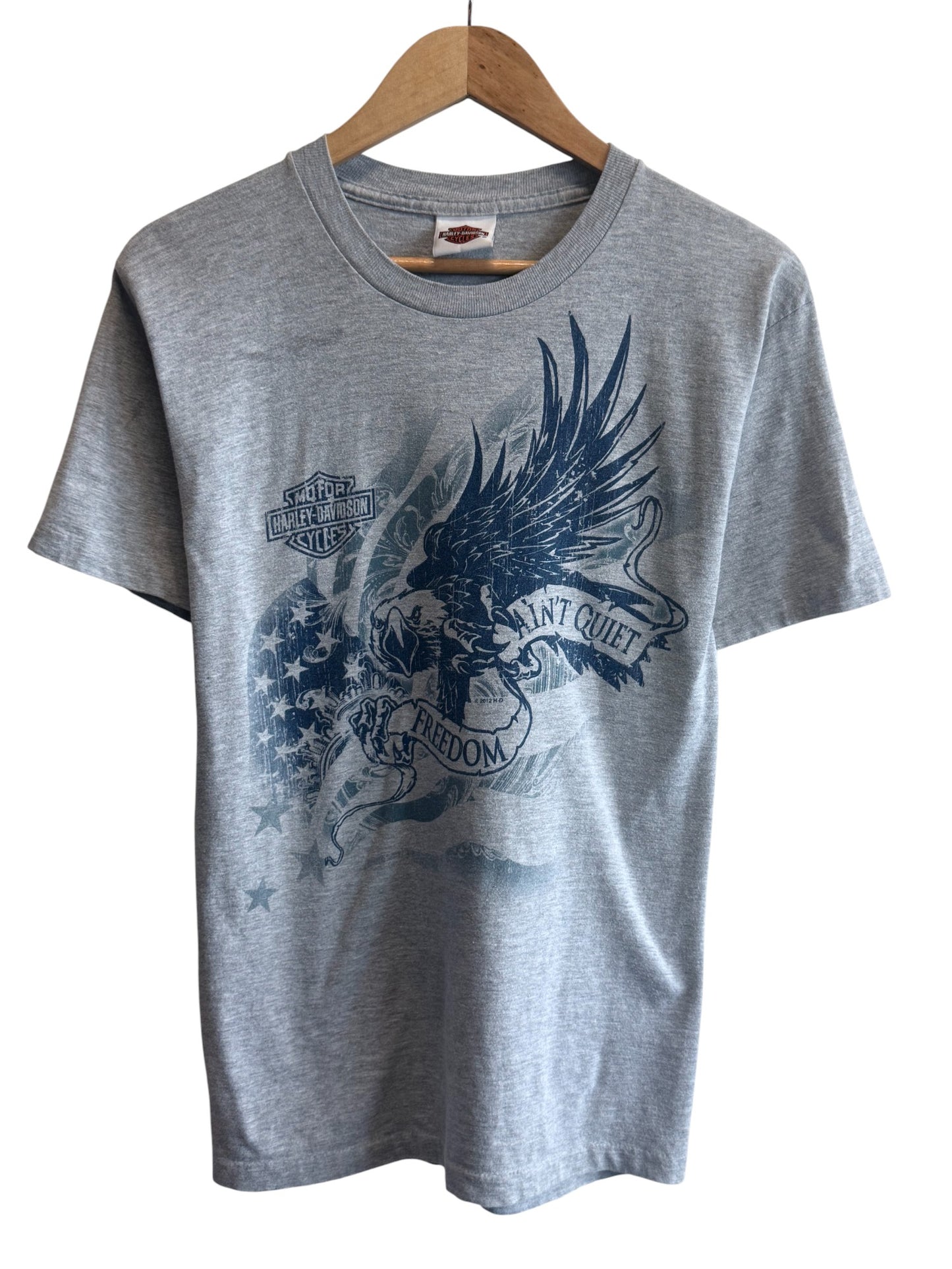 Harley Davidson Freedom Ain't Quiet Biker Graphic Tee Size Medium
