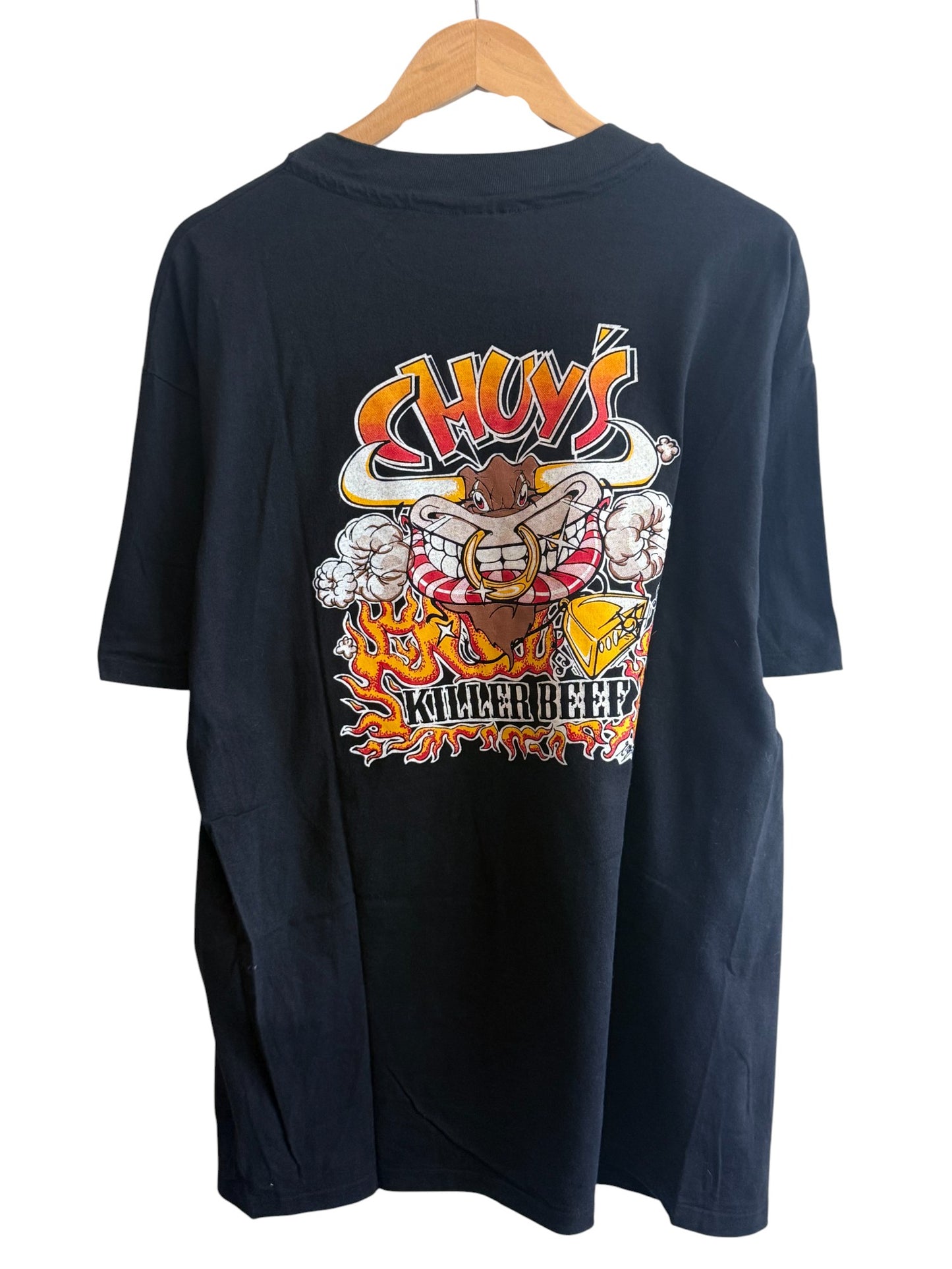 Vintage 90's Chuy's Killer Beef Restaurant Graphic Tee Size XL