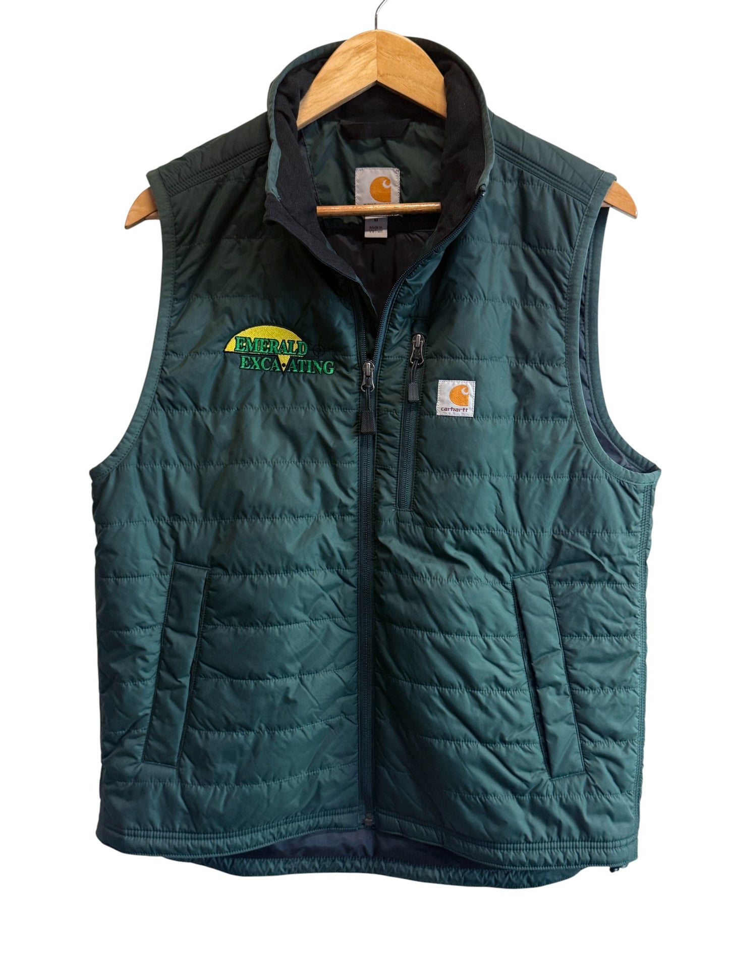 Carhartt Green Zip Up Vest Size Medium