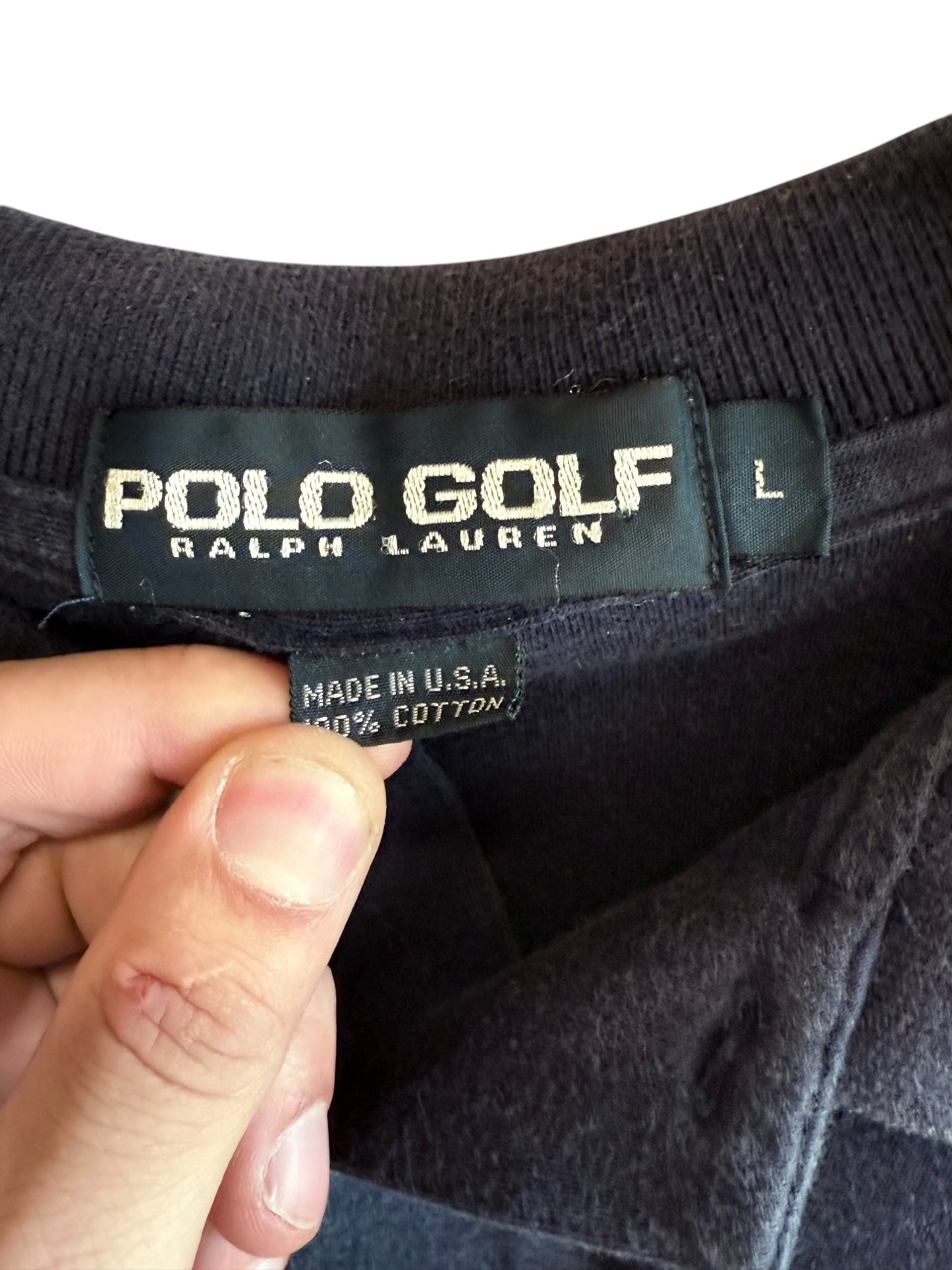 Vintage Polo Ralph Lauren Golf Crest Polo Shirt Size Large