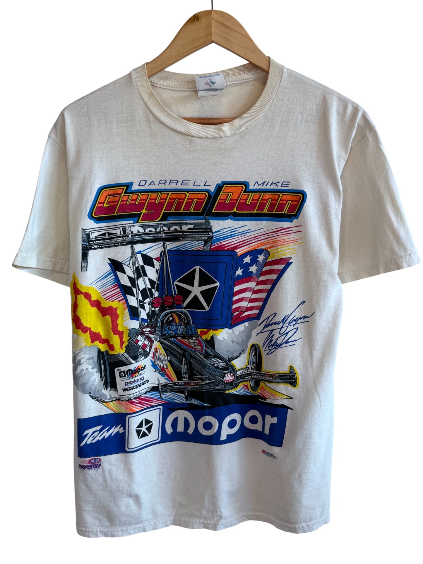 Vintage Y2K NHRA Racing Big Print Graphic Tee Size Medium