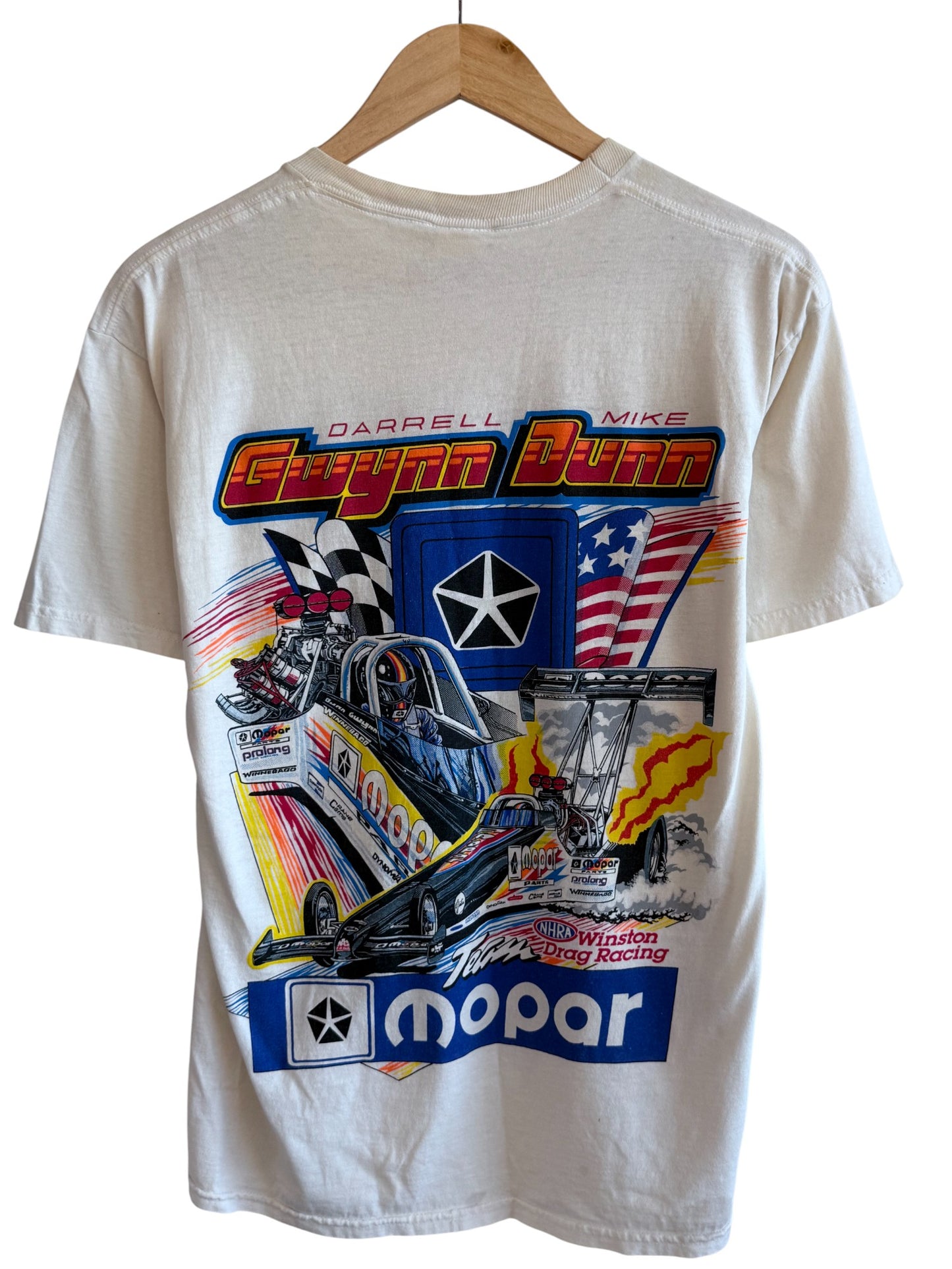 Vintage Y2K NHRA Racing Big Print Graphic Tee Size Medium