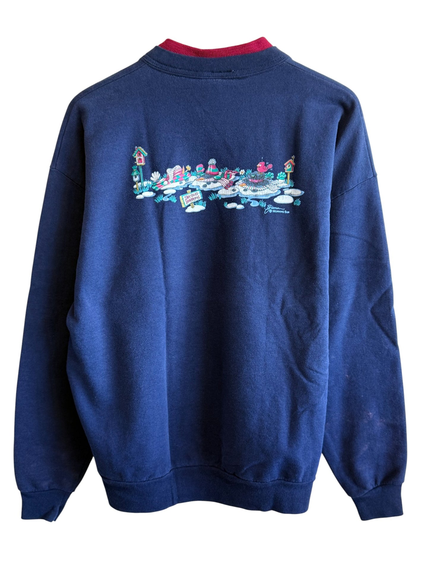 Vintage 90's Christmas Snowman Cartoon Sweater Size XL