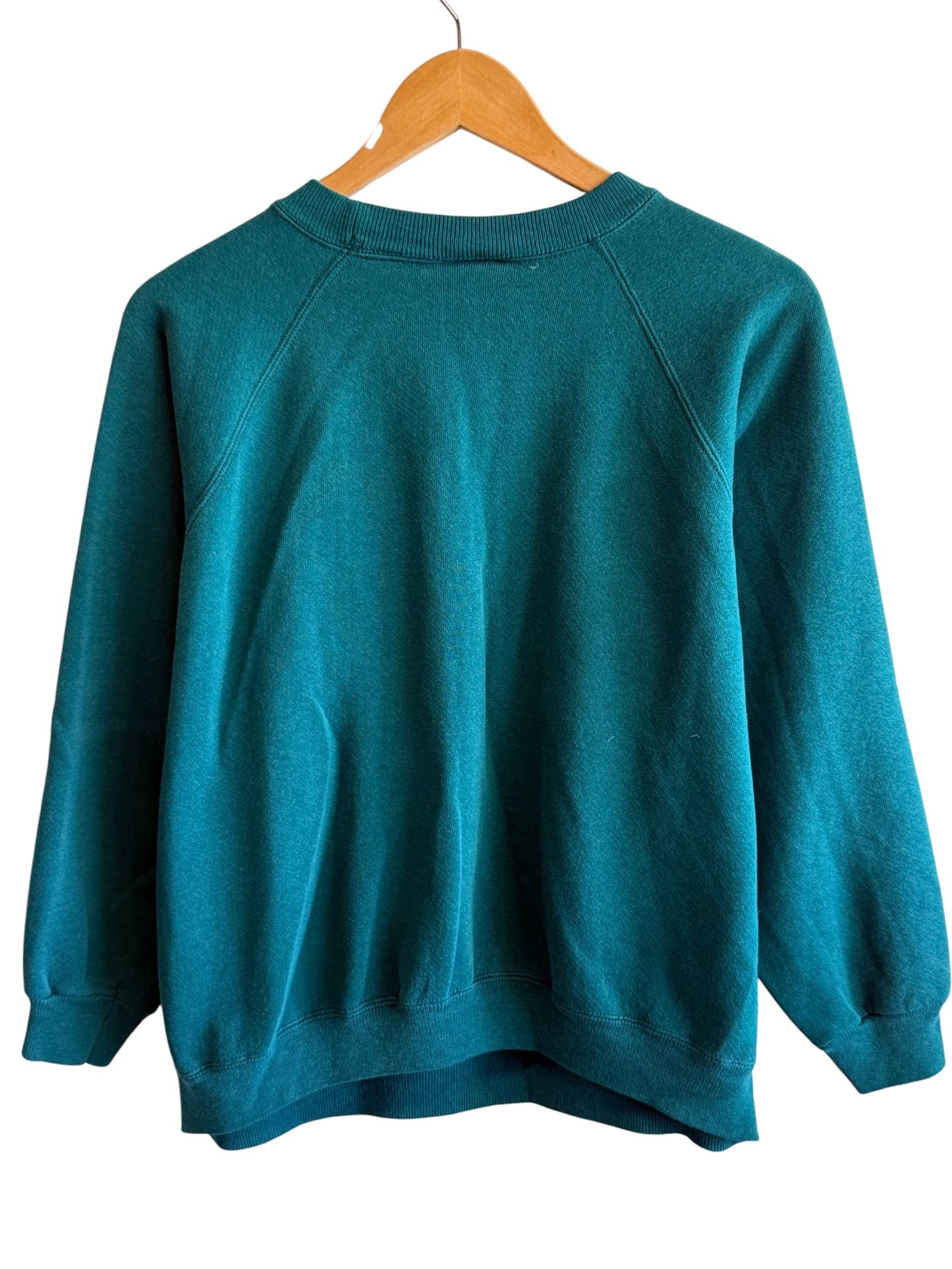Vintage 90's Hanes Her Way Women's Blank Green Sweater Size Large