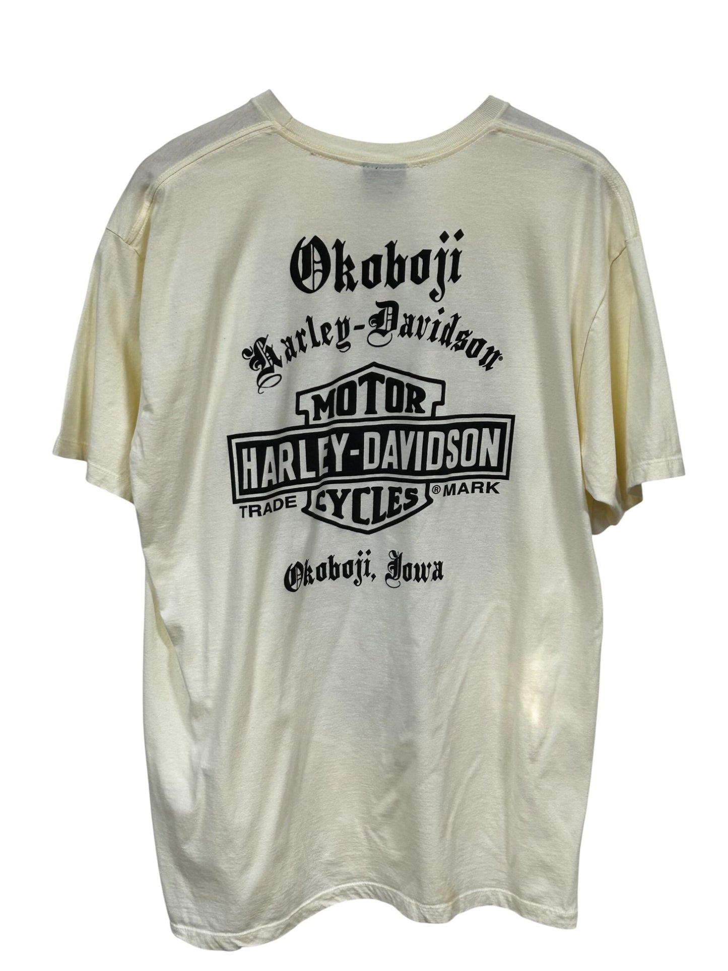 Harley Davidson Y2K Big Print Biker Graphic Tee Size XL