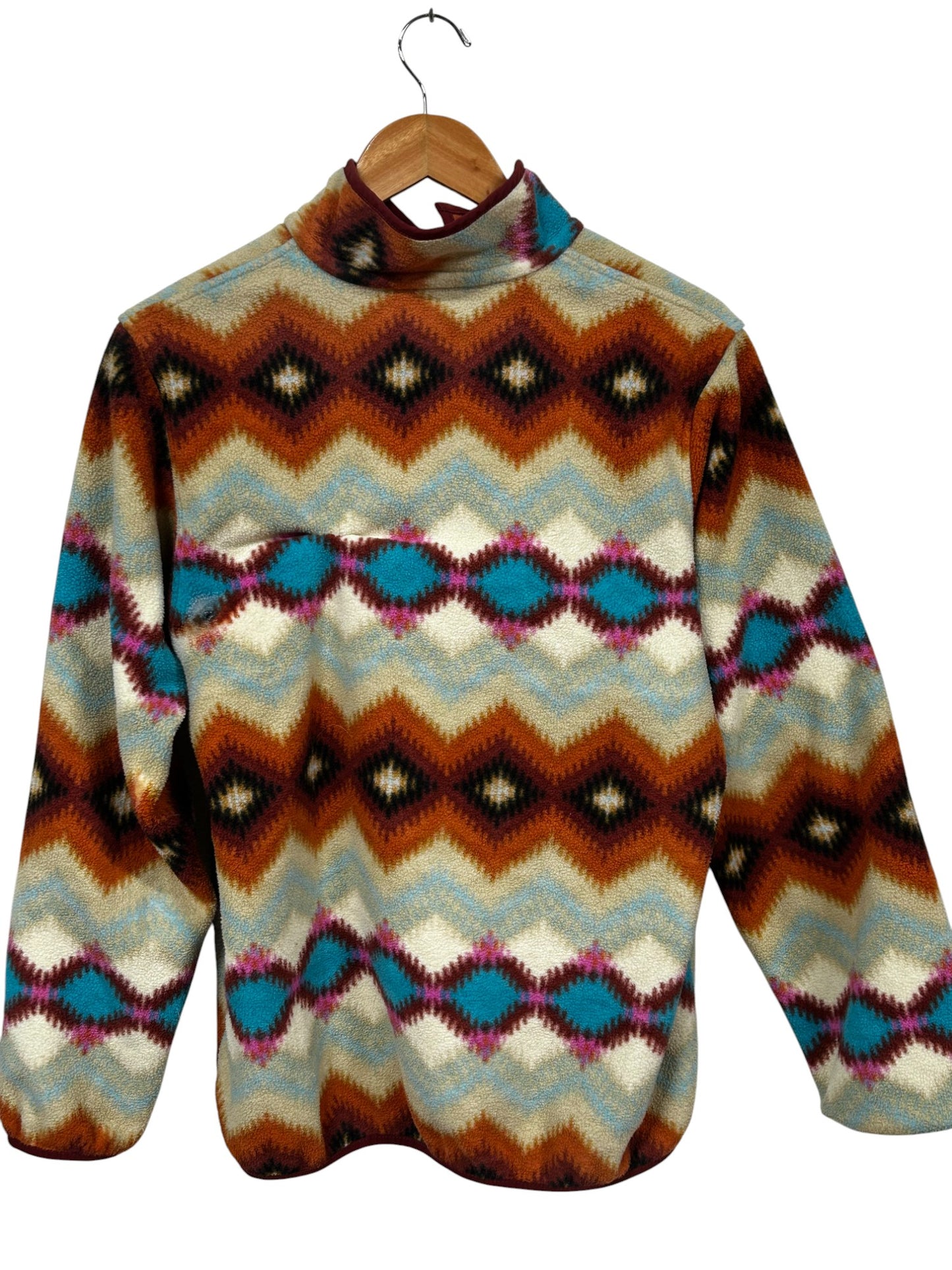 Vintage Patagonia Synchilla Snap T Aztec Print Fleece Sweater Size Medium