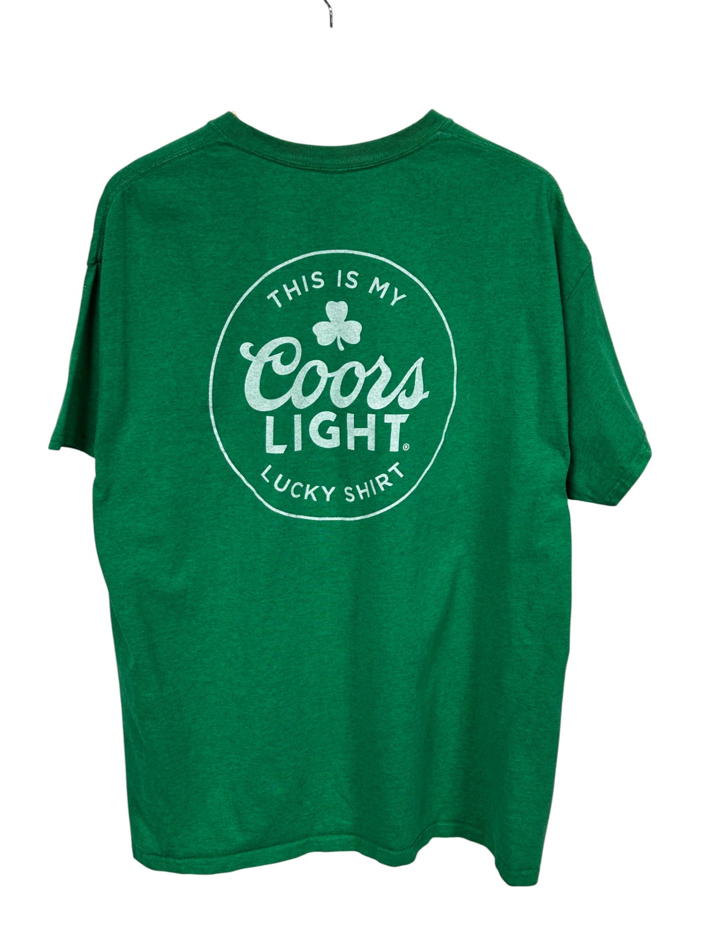 Coors Light St Patricks Day Lucky Shirt Beer Promo Tee Size Large