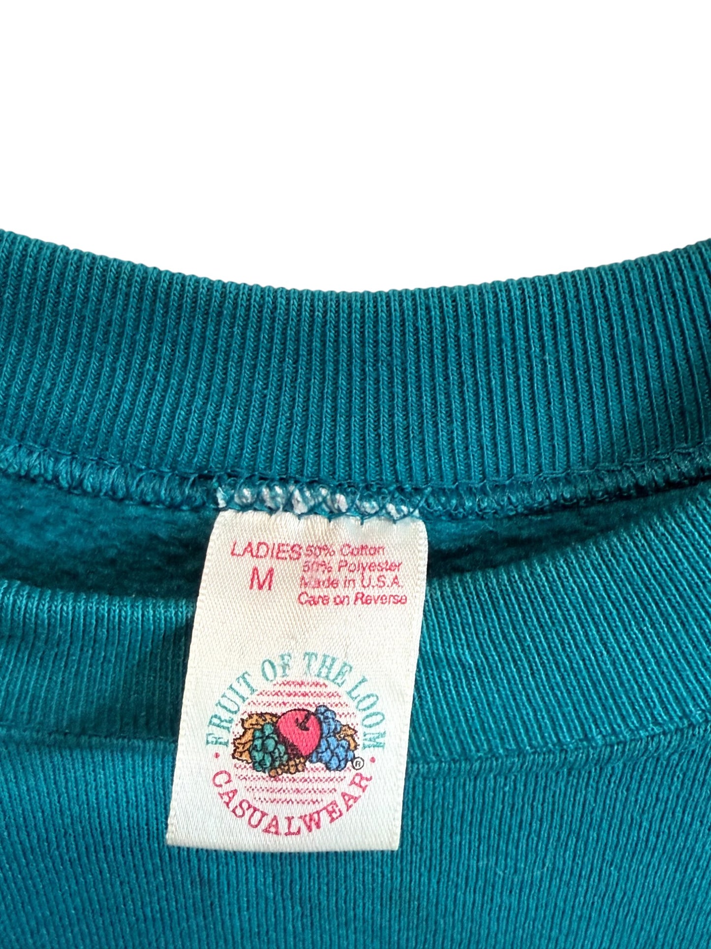 Vintage 90's Women's Fall Collage Graphic Sweater Size Medium