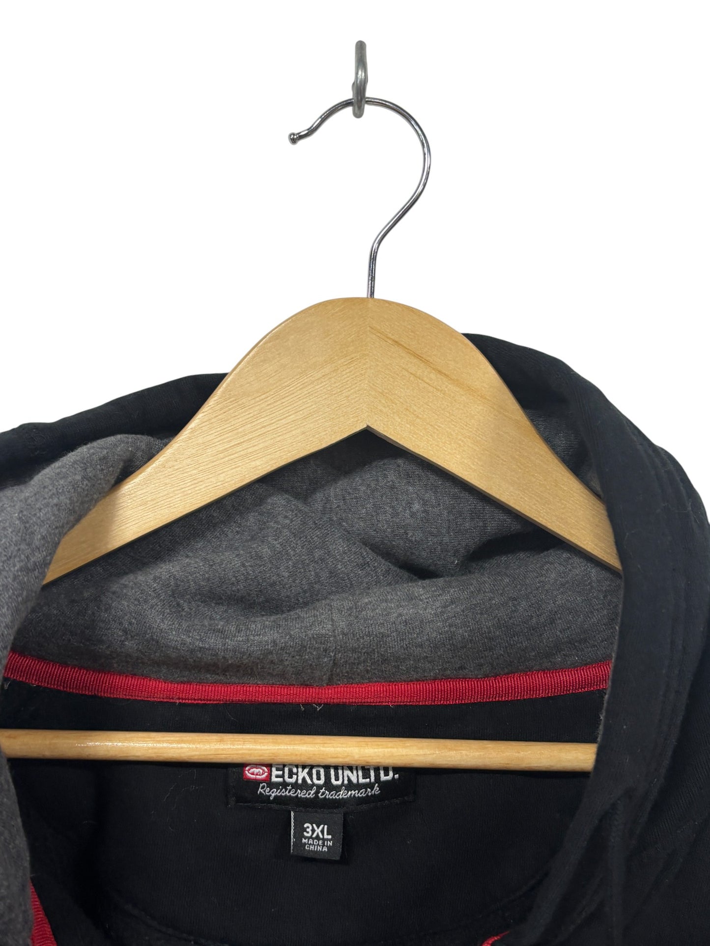 Vintage Y2K Ecko Unlimited Classic Logo Zip Up Hoodie Size 3XL