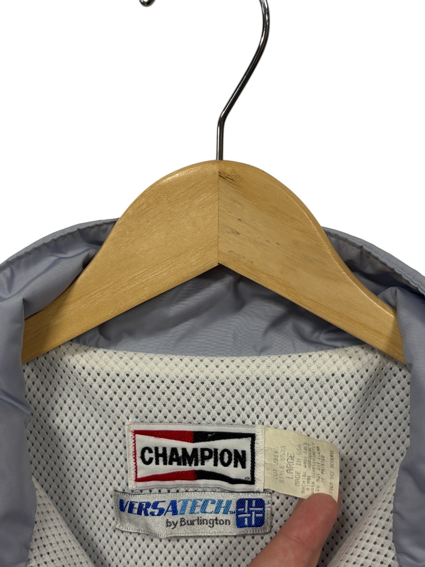 Vintage 80's Champion Full Zip Windbreaker Jacket Size Large