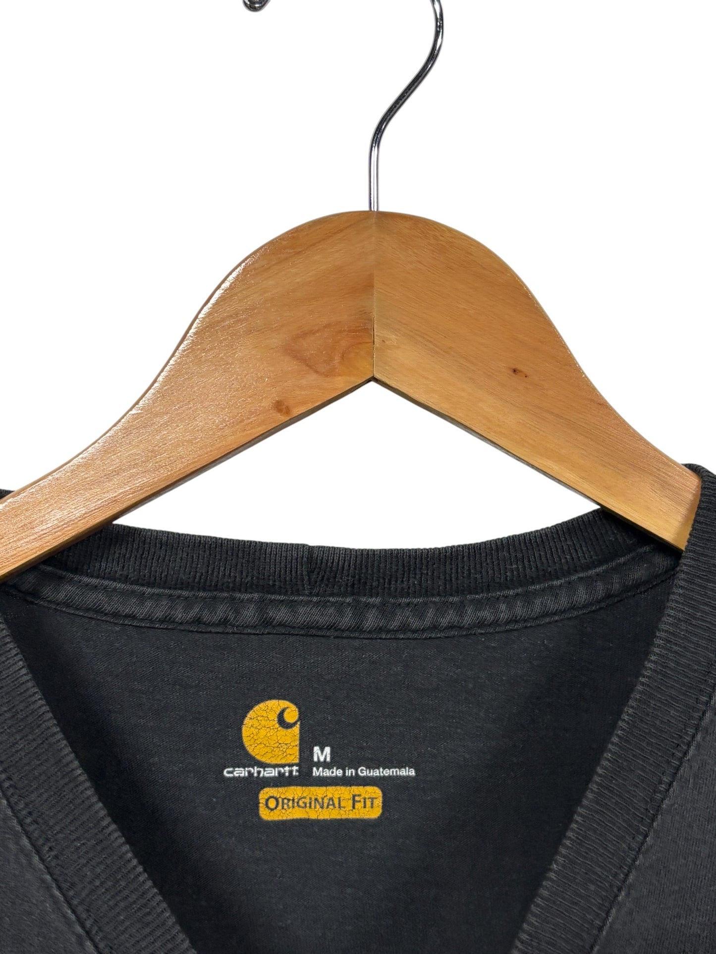 Carhartt Black Classic Logo Pocket Tee Size Medium