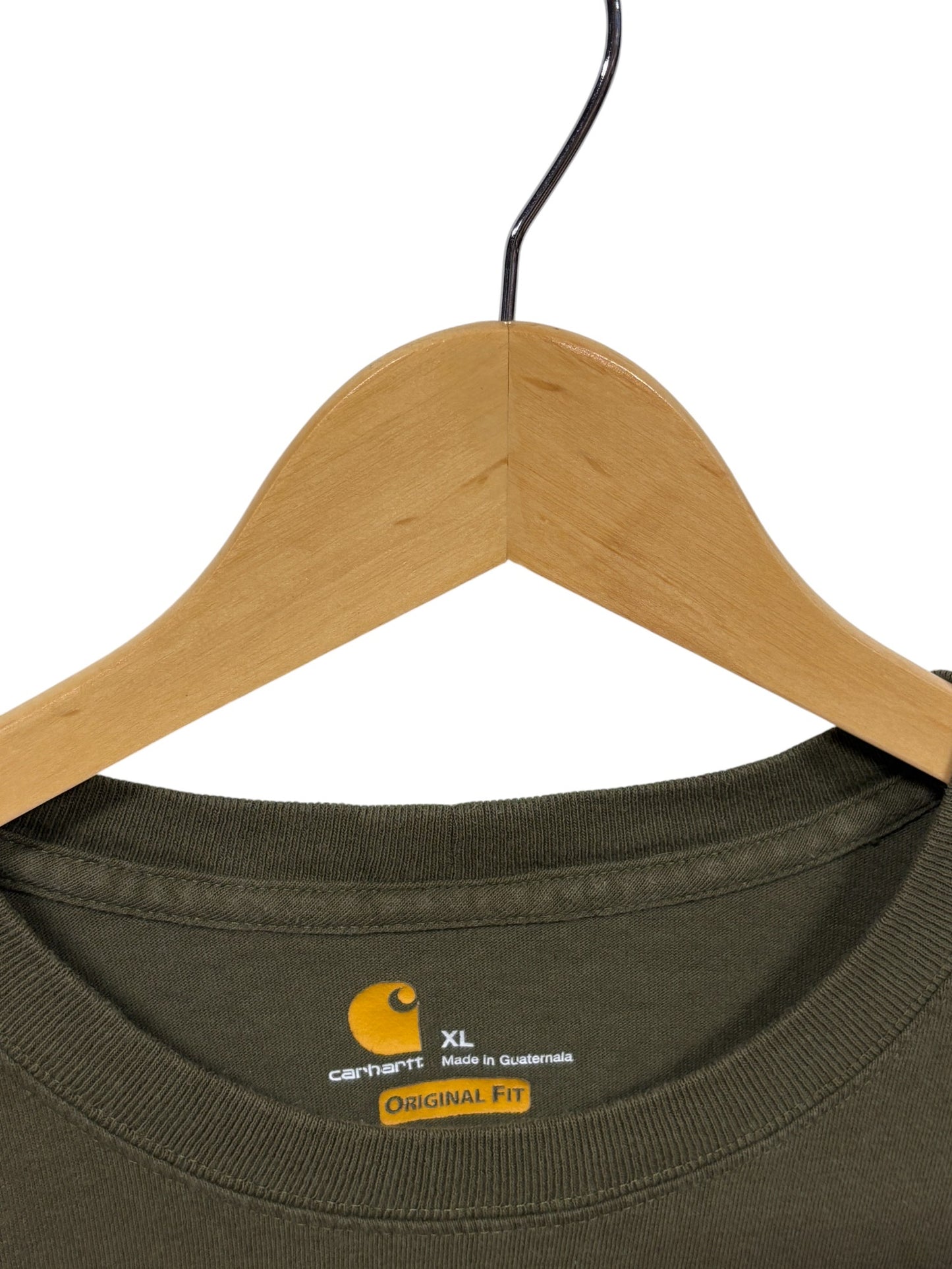 Carhartt Green Classic Logo Pocket Tee Size XL