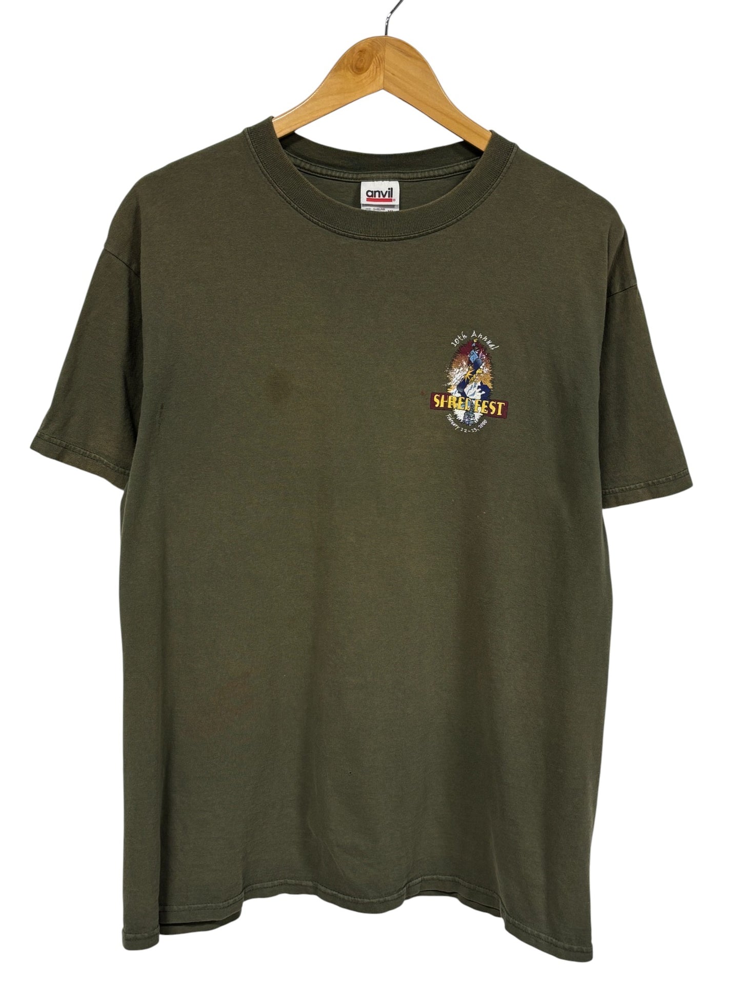 Vintage Bozeman Montana Bridger Bowl Shredfest Snowboard Tee Size Large