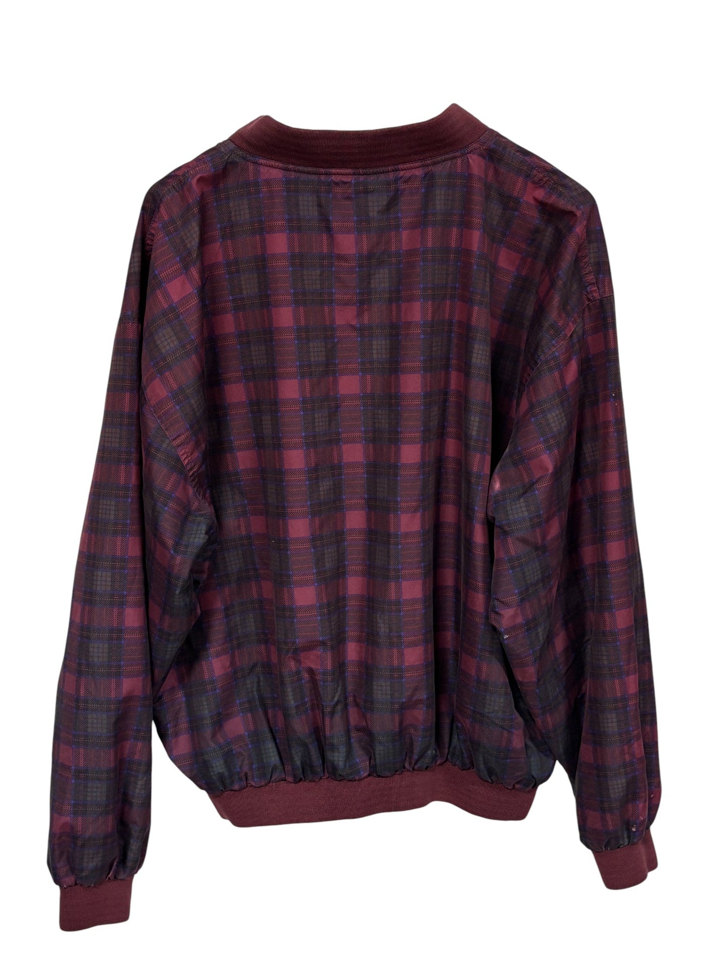 Vintage Wrangler Twenty X Plaid Windbreaker Pullover Jacket Size Large