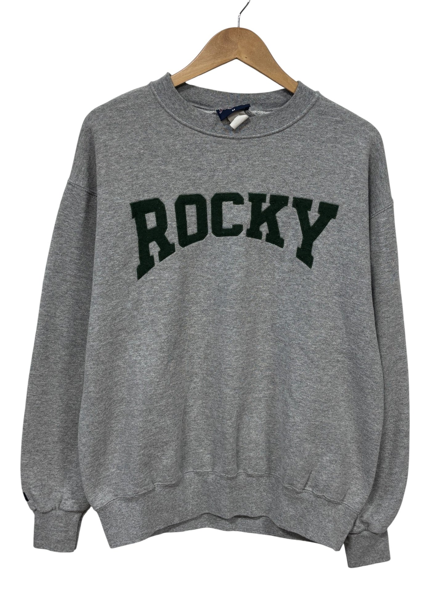 Vintage 90's Rocky Mountain College Grey Crewneck Sweater Size Medium