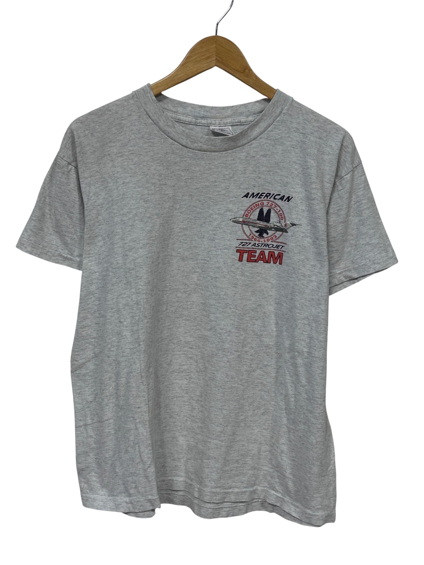 Vintage 90's Boeing 727 Astrojet Airplane Graphic Tee Size Large