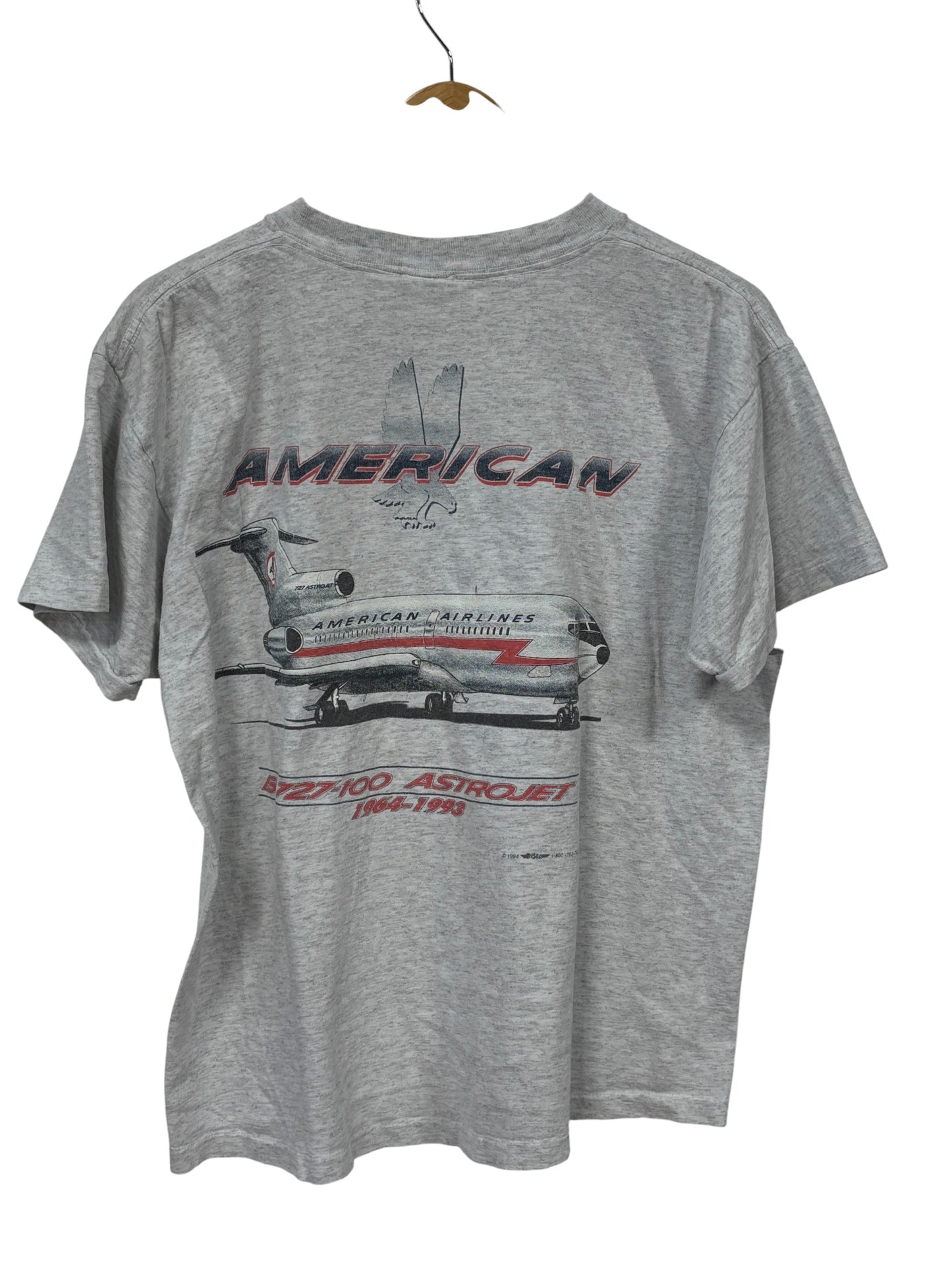 Vintage 90's Boeing 727 Astrojet Airplane Graphic Tee Size Large