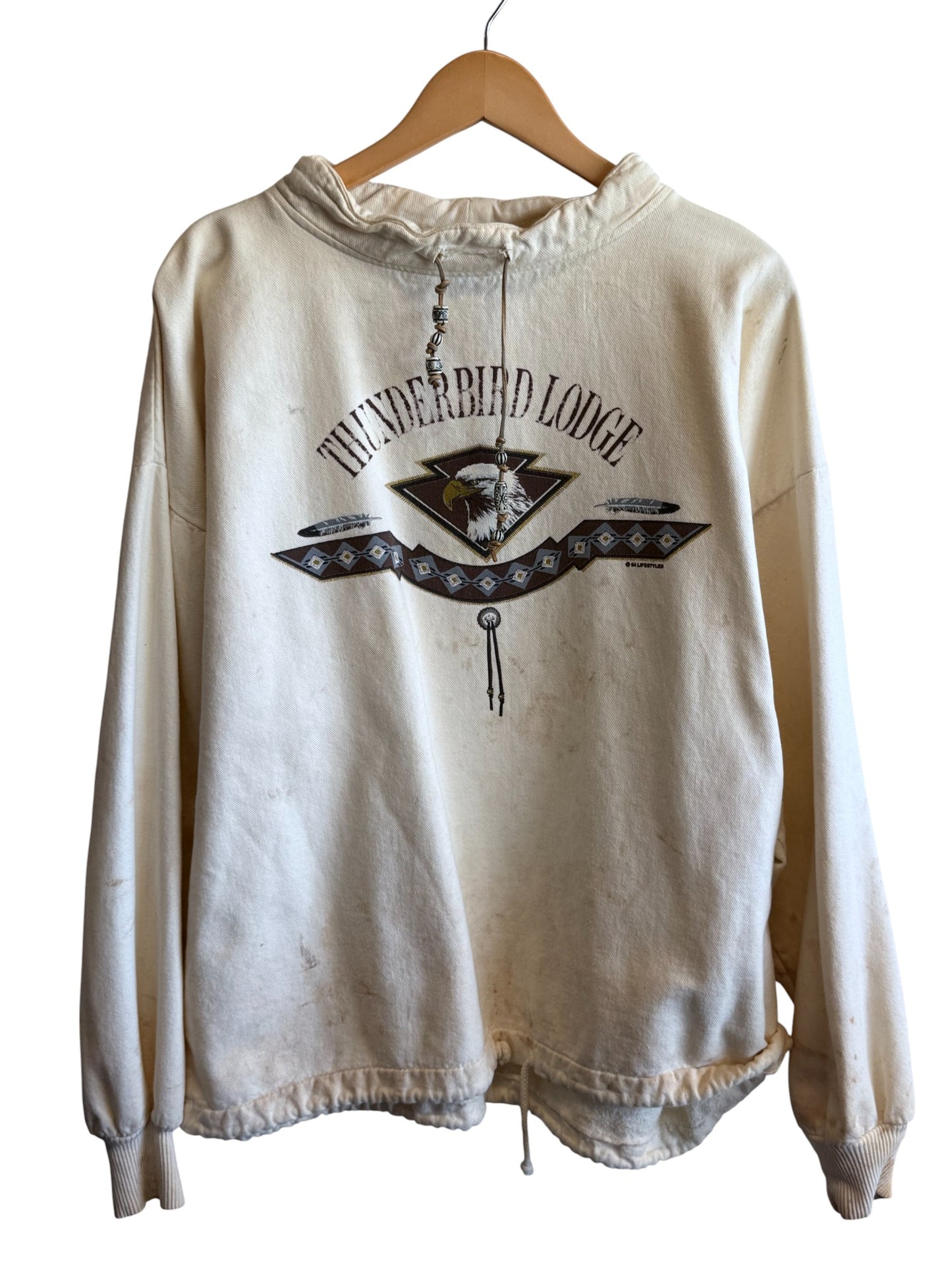 Vintage 90's Thunderbird Lounge Bald Eagle Nature Sweater Size Large