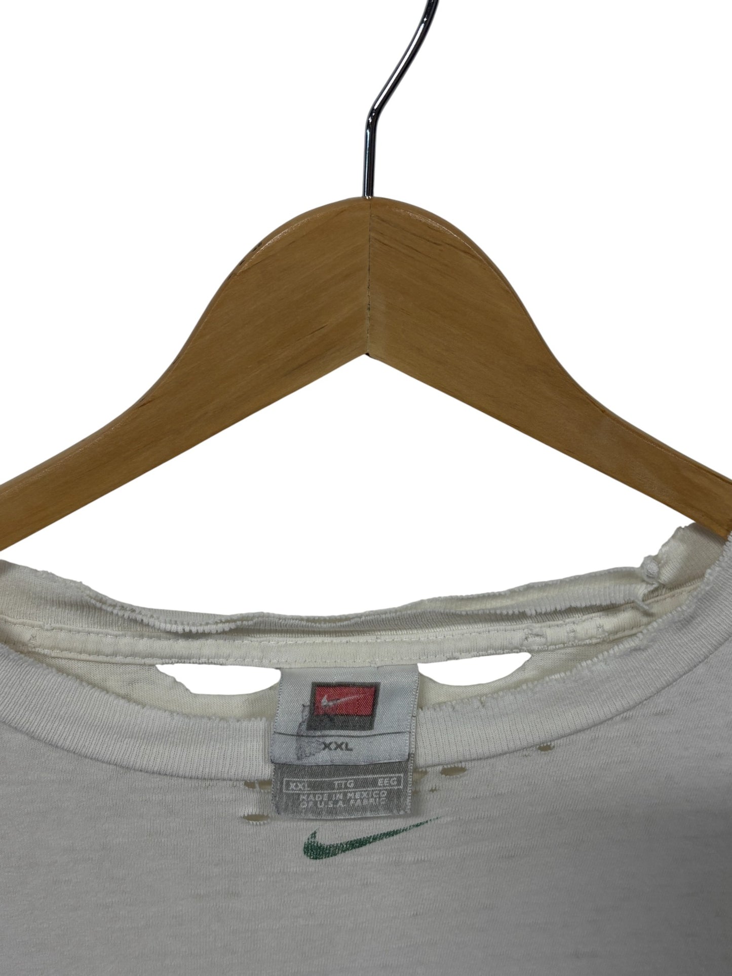 Vintage Thrashed Nike Minnesota Wild NHL Swoosh Long Sleeve Shirt Size XXL