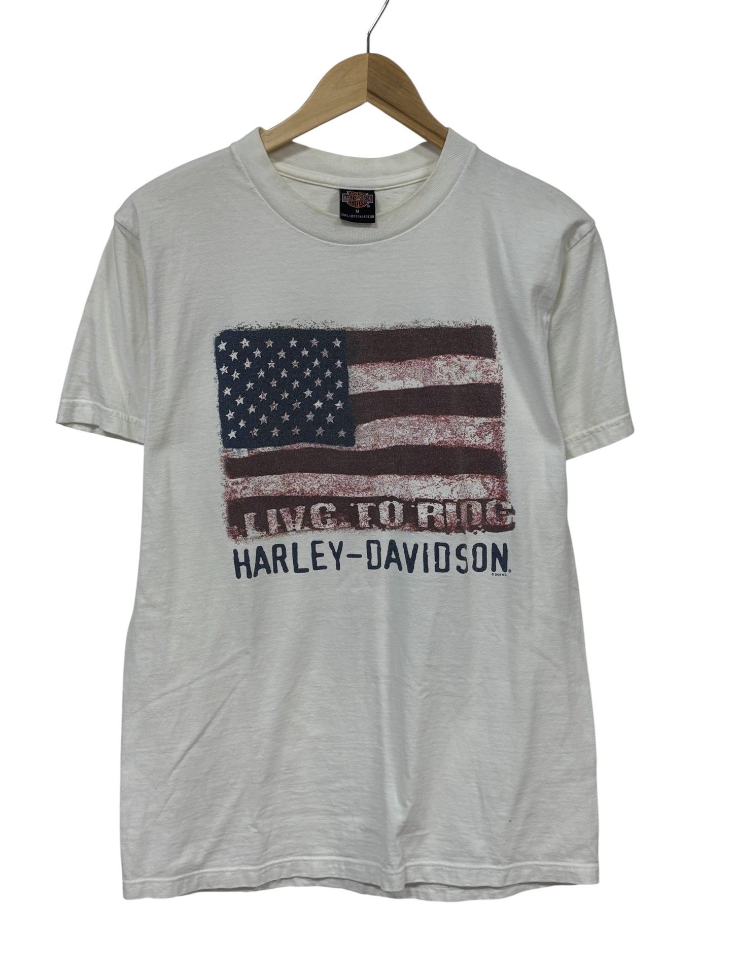 Harley Davidson Laramie Wyoming Biker Graphic Tee Size Medium