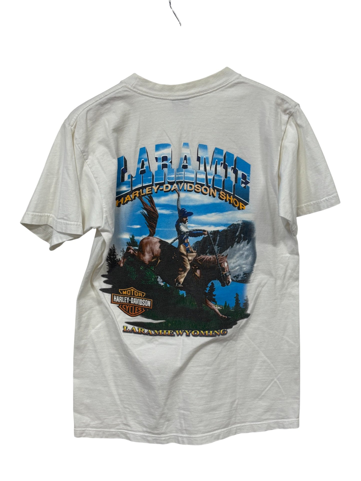 Harley Davidson Laramie Wyoming Biker Graphic Tee Size Medium