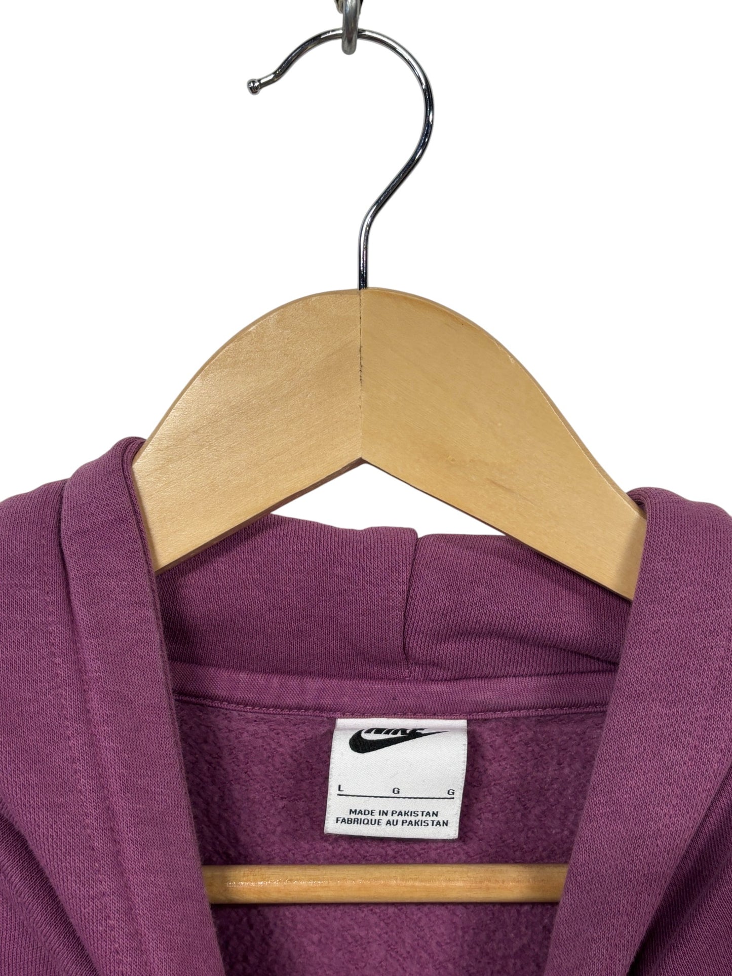 Nike Purple Center Swoosh Hoodie Size Large